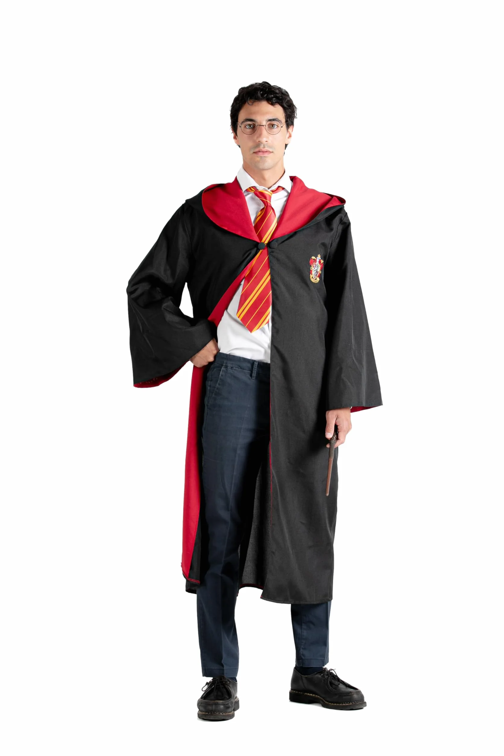 Cloak Cape Tunic Deluxe official Harry Potter Wizarding World (One size adult) with embroidered emblem and tie