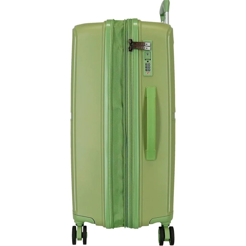 Movom Noon Zestaw walizek zielony 56/66 cm Twardy 2,8 kg Zamek TSA Polipropylen 2,8 kg 110,5 l Bagaż podręczny, Zielony, Talla única, Zestaw walizek