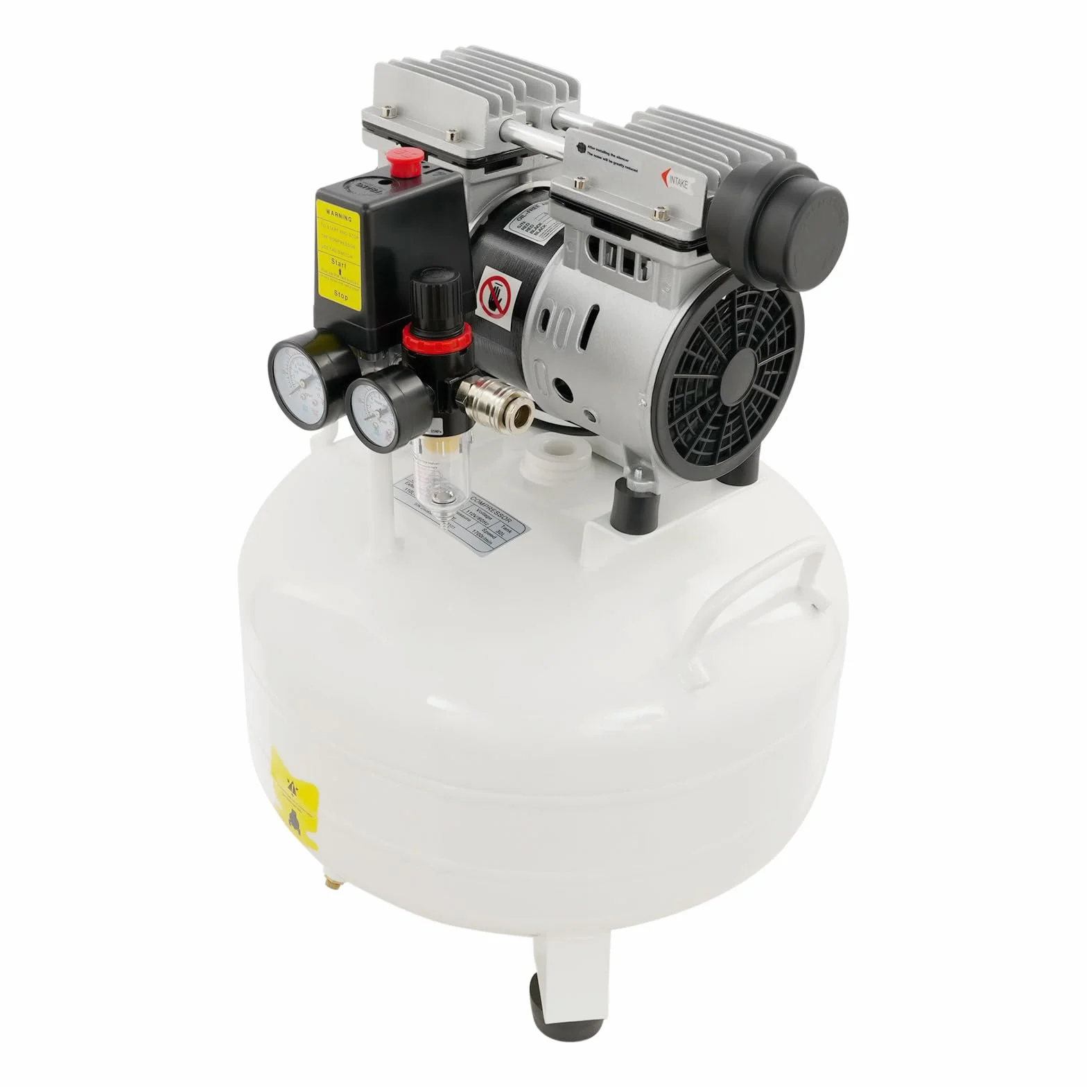 Sprężarka powietrza 30 l, 8 bar, 110 l/min, bezolejowa, 220 V, 550 W, kompresor powietrza do opon, pistoletów natryskowych, majsterkowiczów, warsztatów i hobby