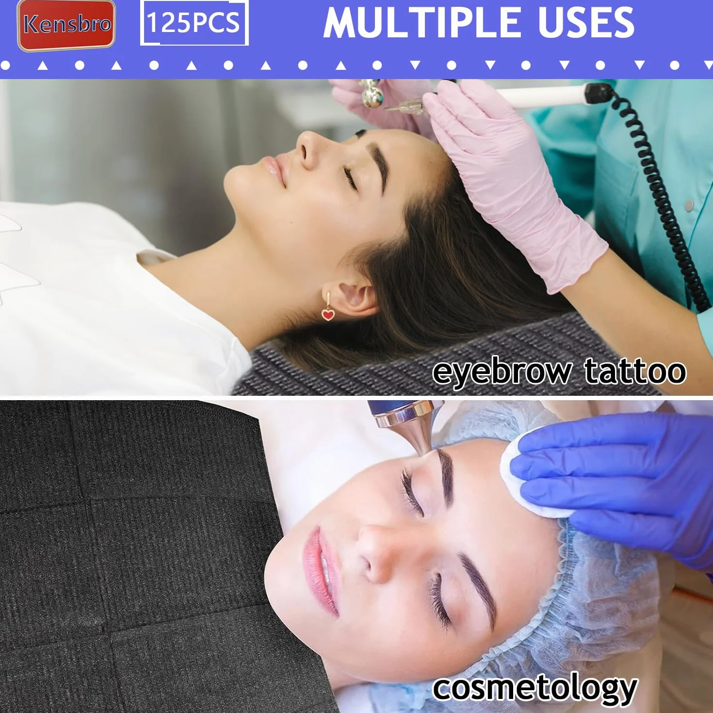 Jednorazowe śliniaki dentystyczne, jednorazowa podkładka do tatuażu, 3-warstwowe serwetki dentystyczne, chłonny obrus do klinik dentystycznych, studia tatuażu, salonów, 125 sztuk, 45 x 33 cm