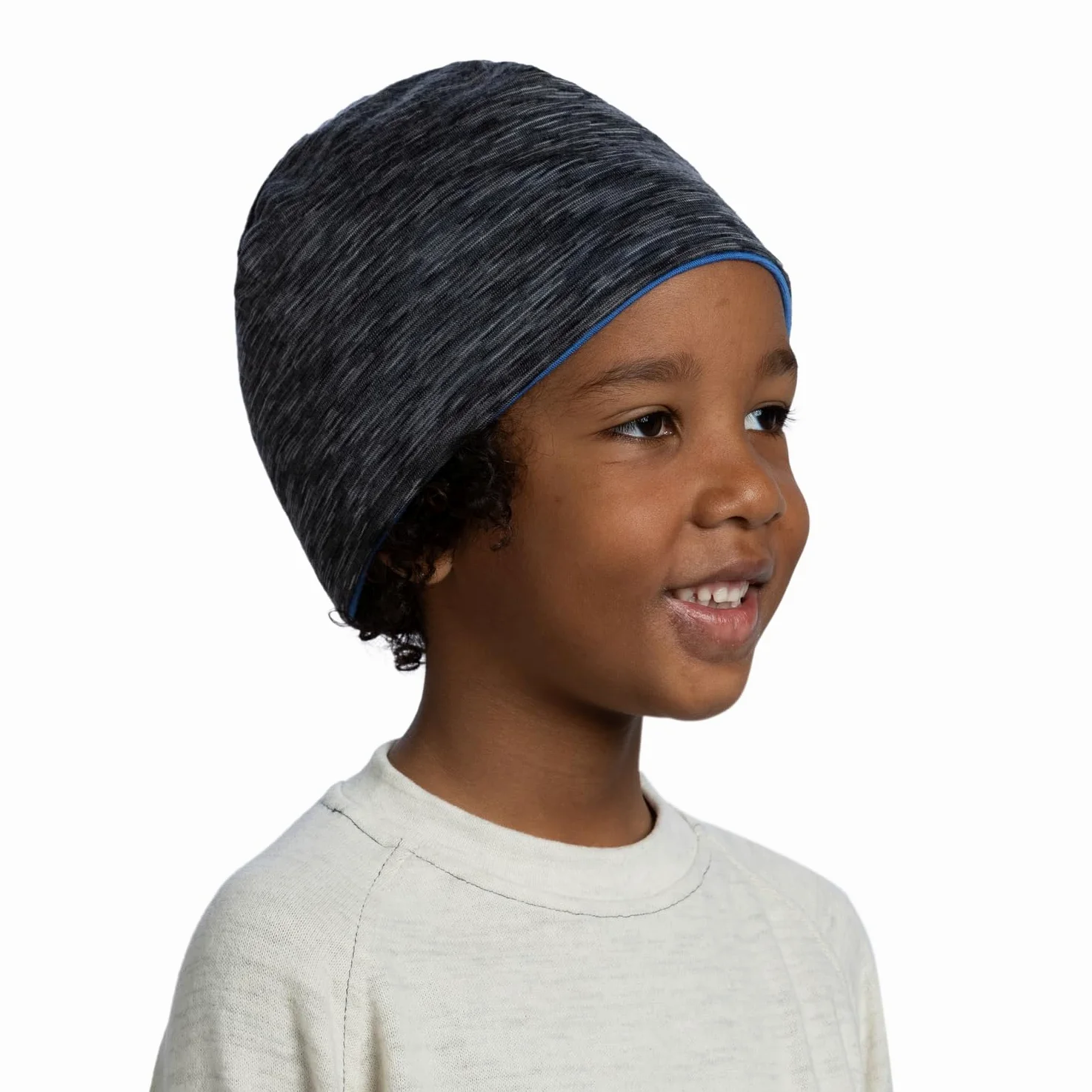 Buff Dwustronna czapka LW Merino Chłopiec Dziewczynka, Wielofunkcyjny Szalik 100% Wełna Merino, Piesze wycieczki, Na Zewnątrz, Trwały, Lekki, Jeden Rozmiar, Niebieski