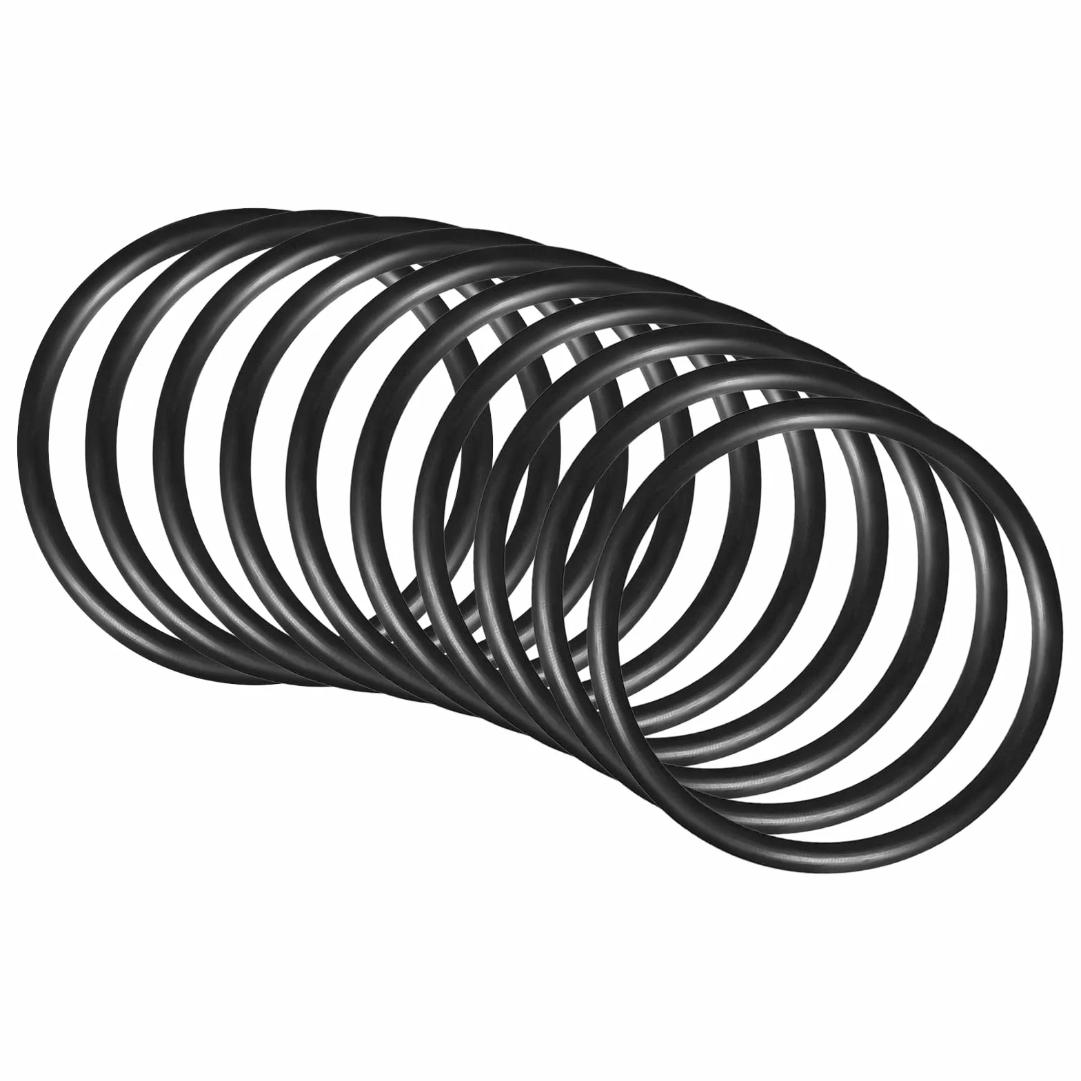 QUARKZMAN 70mm x 60mm x 5mm Nitrylowy Gumowy O-Rings x 10szt Okrągły Uszczelka Podkładka dla Kran Hydrauliczny Naprawy Uszczelnienie Połączenie [Czarny]