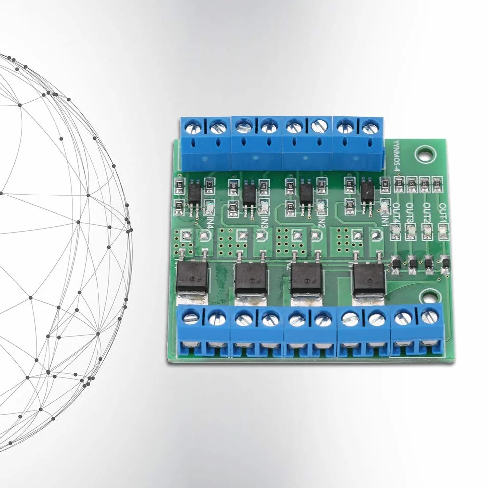 Moduł Pwm Mos Fet Tube Mosfet 4-kanałowy sterownik Plc Moduł płytki drukowanej wzmacniacza z przodu