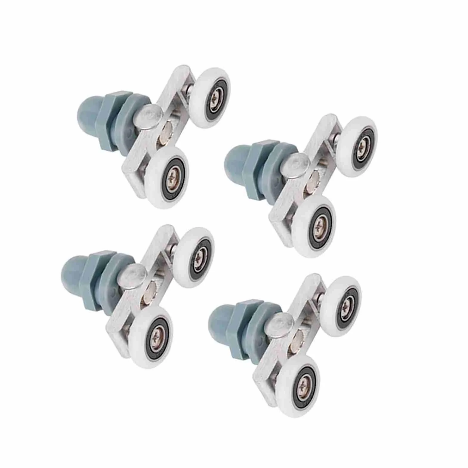 Rolki do Drzwi Przesuwnych Stop Aluminium ABS Ciche Gładkie Kółka ślizgowe Szklanych Drzwi System Mechanizmu Gąsienicowego (25mm)