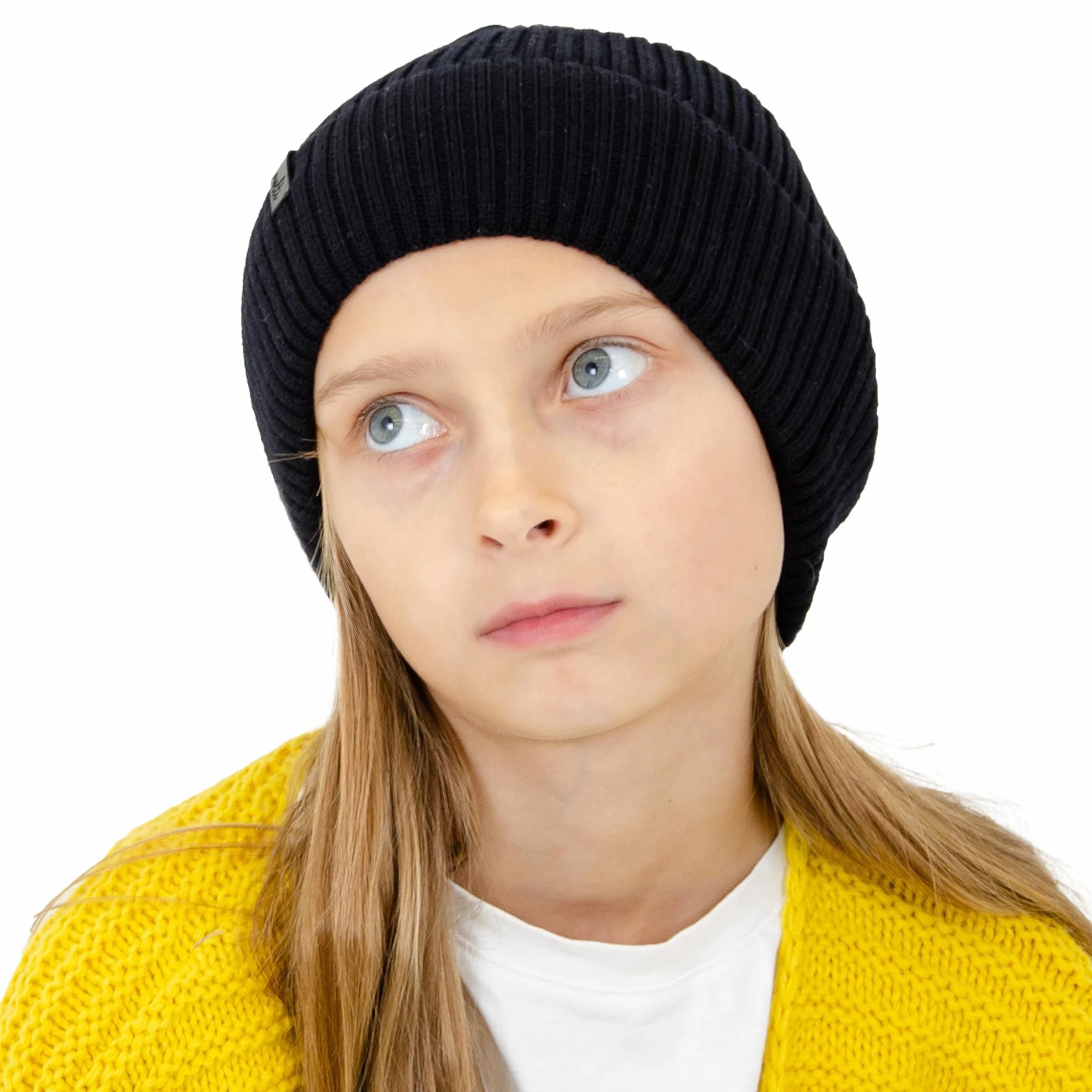 molti Dziecięca czapka beanie, 100% wełna z merynosów, dzianina, bez pomponu, oddychająca i wygodna, rozmiar 52-54, w 5 kolorach
