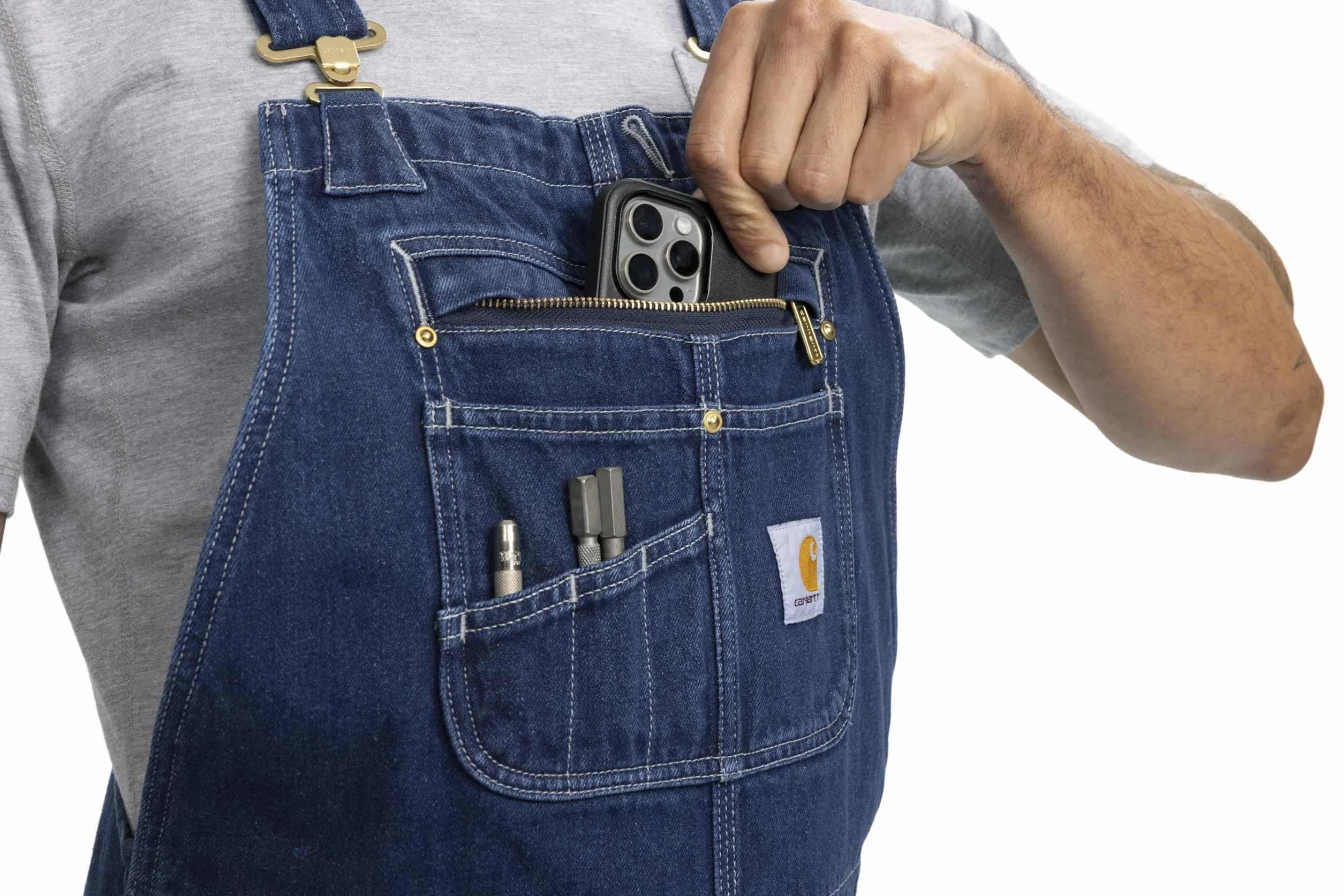 Carhartt Męskie spodnie jeansowe 104672 o luźnym kroju