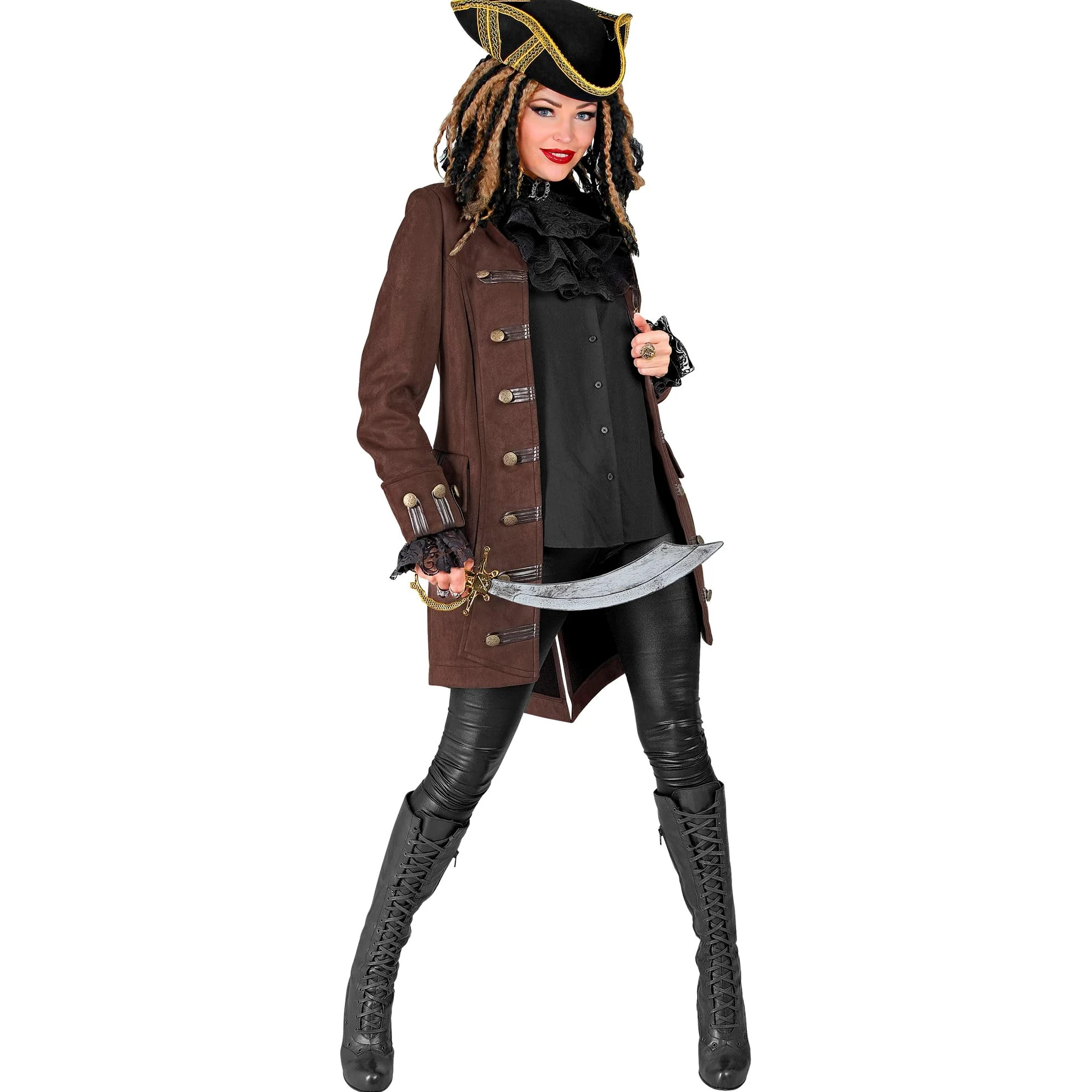 W WIDMANN MILANO Party Fashion - Historyczny płaszcz dla kilku postaci, kostiumy pirackie, steampunkowe, karnawałowe