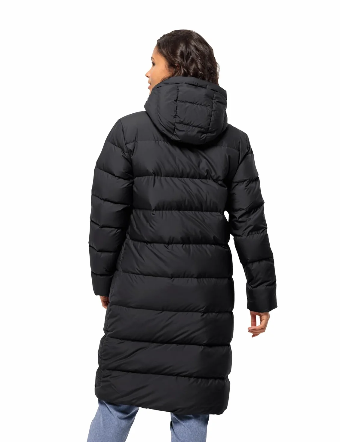 Jack Wolfskin Frozen Palace Coat damska parka puchowa, czarna, M