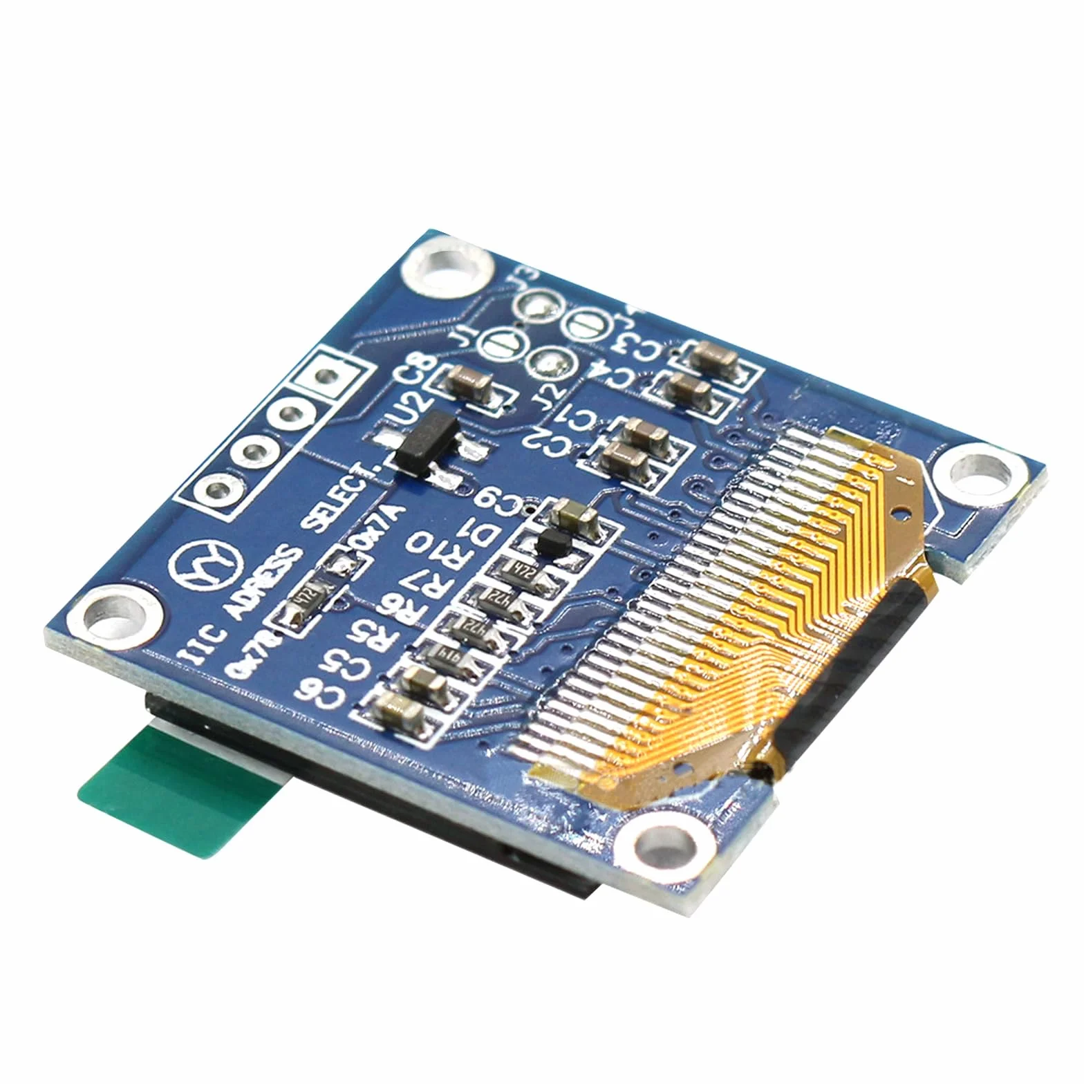 4 sztuki wyświetlacza OLED LCD 0,96", 128 x 64 pikseli, napęd 1315, interfejs IIC, moduł wyświetlacza, kompatybilne z Arduino (żółty i niebieski)
