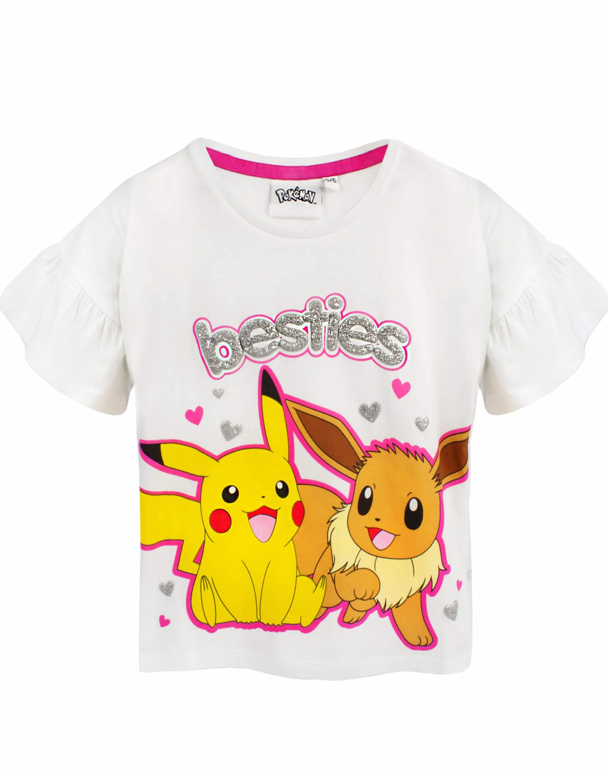 Piżama Pokemon Pikachu & Eevee Rękaw z falbanką Długie LUB krótkie nogi Dziewczyny PJs