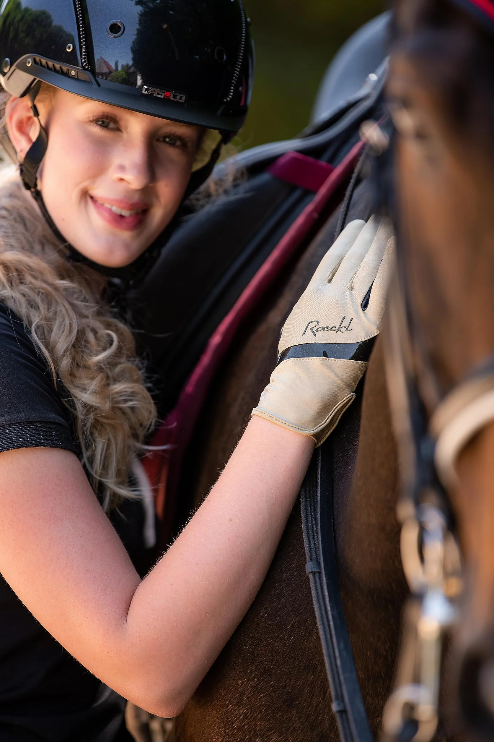 Roeckl Sportowe rękawiczki do jazdy konnej Lorraine, damskie rękawiczki letnie, 4 kolory, rozmiar 6-8,5