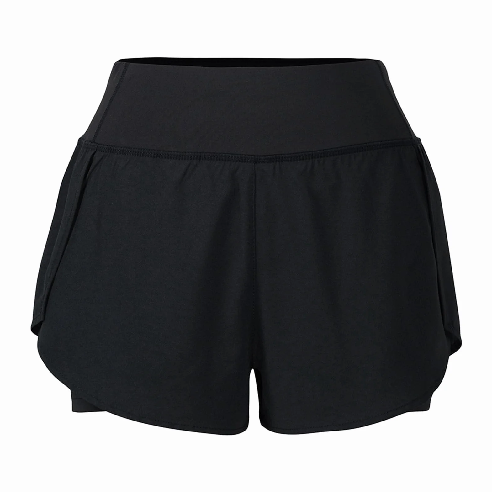 2 w 1 Kobiety Biegające Szorty z Szerokim Zasięgiem Kieszonkowym Warstwa Warstwy do Treningu Fitness Athletic Gym Homeswear, Sportowe Spodenki