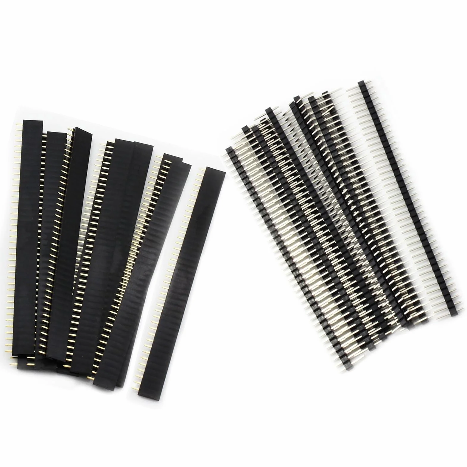 50 sztuk 2,54 mm Breakaway Platine 40 Pin wtyk nagłówek męski i żeński listwa pinowa PCB lutowanie listwa lutownicza piny lutownicze płytka perforowana do Arduino Prototyp Shield