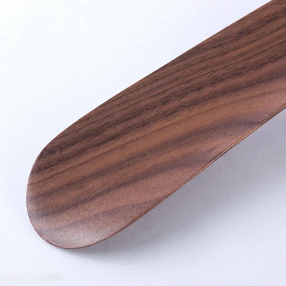 Healifty Łyżka do butów drewniana długa rączka stabilne buty akcesoria czarny orzech włoski 50 cm, jak na zdjęciu, 50x3x1.1cm