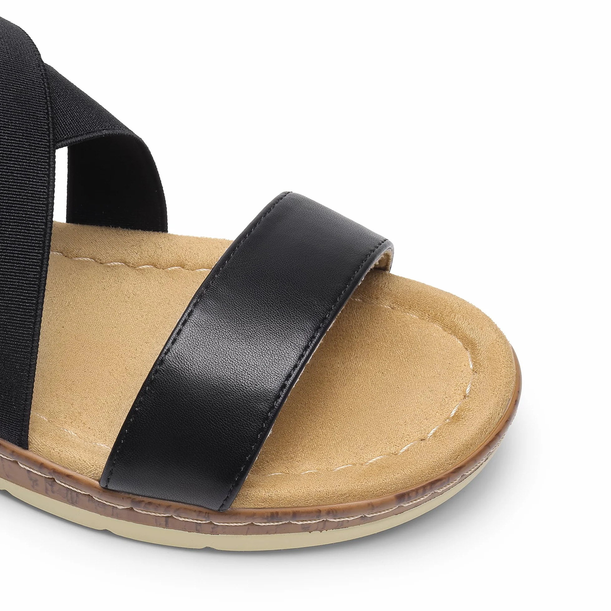 DREAM PAIRS Sandały damskie na płaskiej podeszwie, letnie