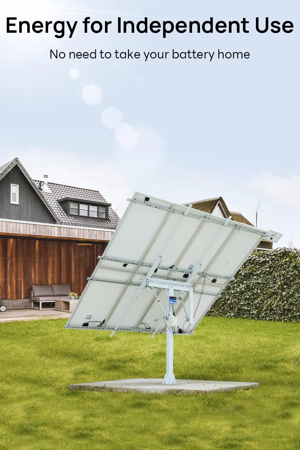 ECO-WORTHY Solar Tracker System IP65 Wodoodporność: monokrystaliczny panel słoneczny 10 W + akumulator LiFePO4 6 AH 12 V z 3000 cyklami i ochroną BMS Plug and Play do ogrodu i