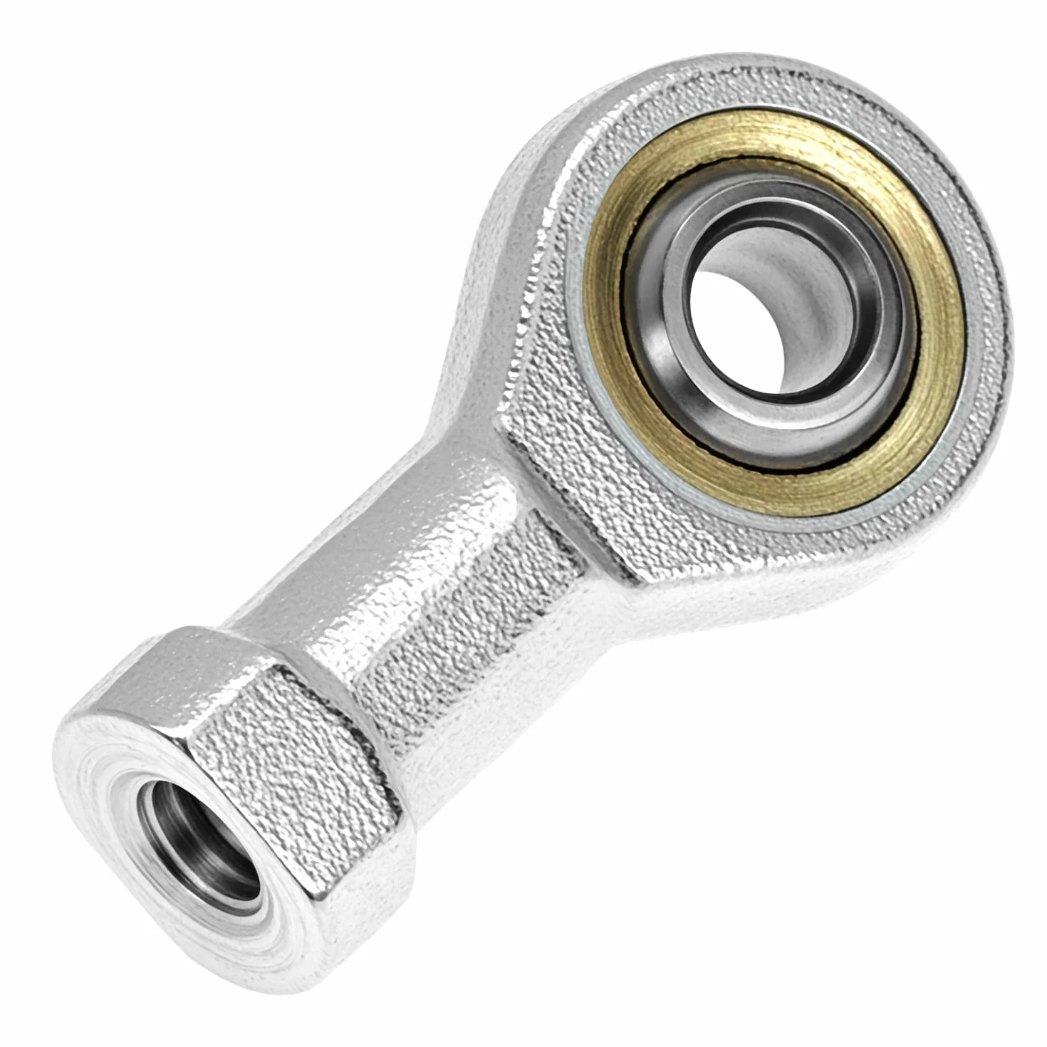 QWORK® 4 sztuki 6mm łożysko przegubu, łożysko przegubu M6 x 1,0, metryczny gwint wewnętrzny, gwint prawoskrętny, samosmarujące do sferycznych końcówek drążka przesuwnego