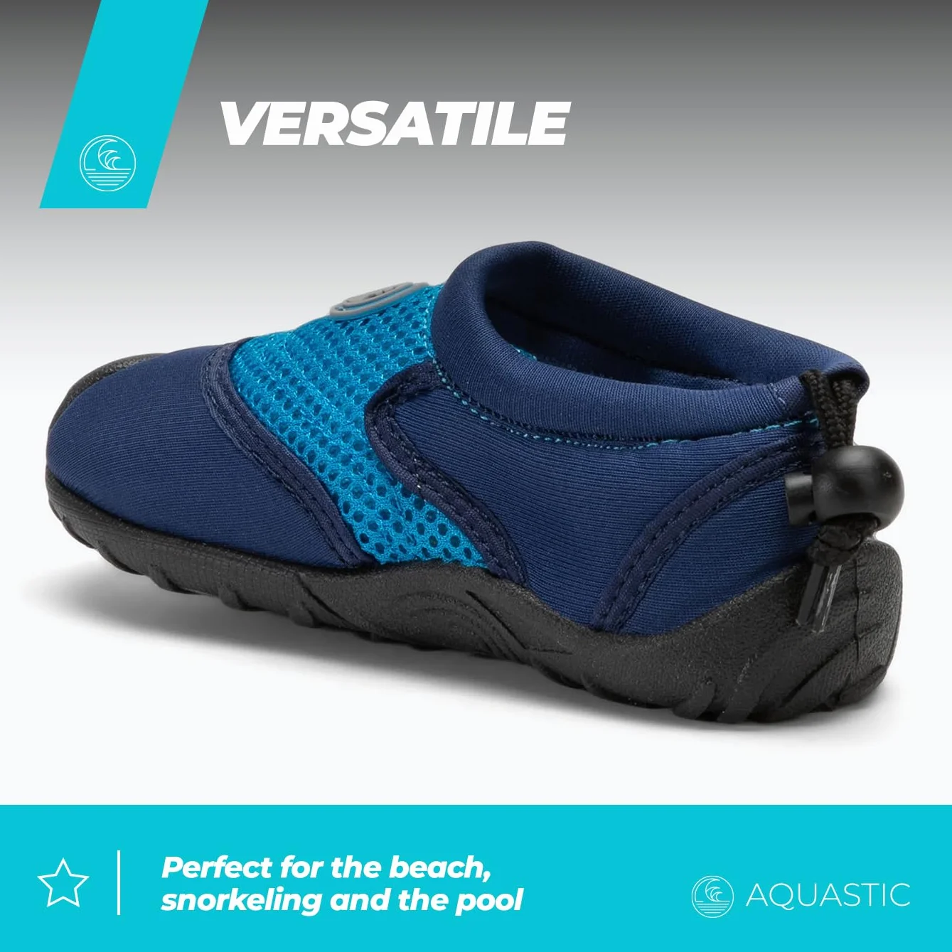AQUASTIC Buty do Wody KEA JR dla Dzieci Wsuwane Antypoślizgowe TPR