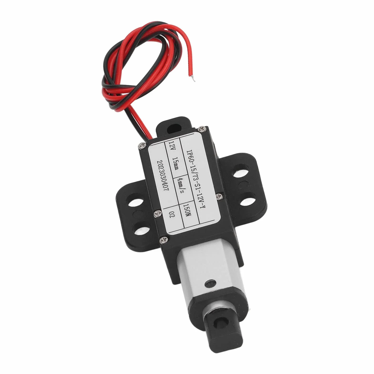 Elektryczny Mikro Siłownik Liniowy, Skok 0,59, 150 N / 33,7 Funta, prędkość 0,15 / sek.Mini metalowy aktuator ruchu Mały 12v Dc Serwomotor z uchwytem montażowym do masażu Sofa (Z Wspornikiem)