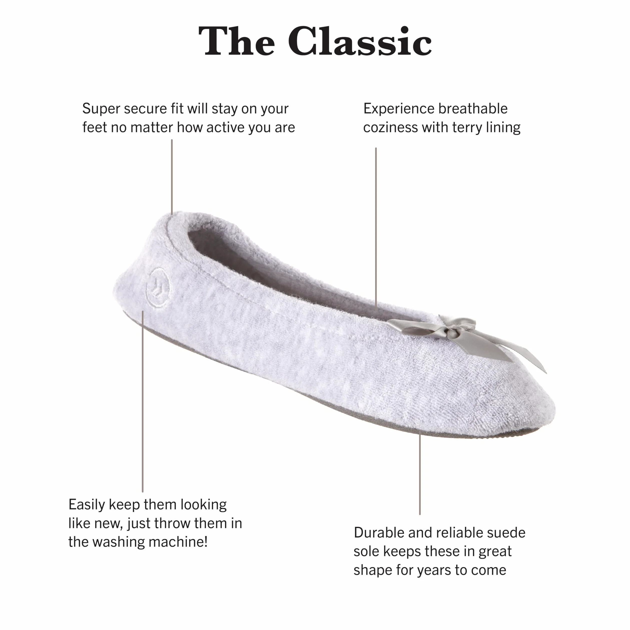 Isotoner Kobiety 2 Pack Ballerina Slipper Quilted And SolidBalerinki