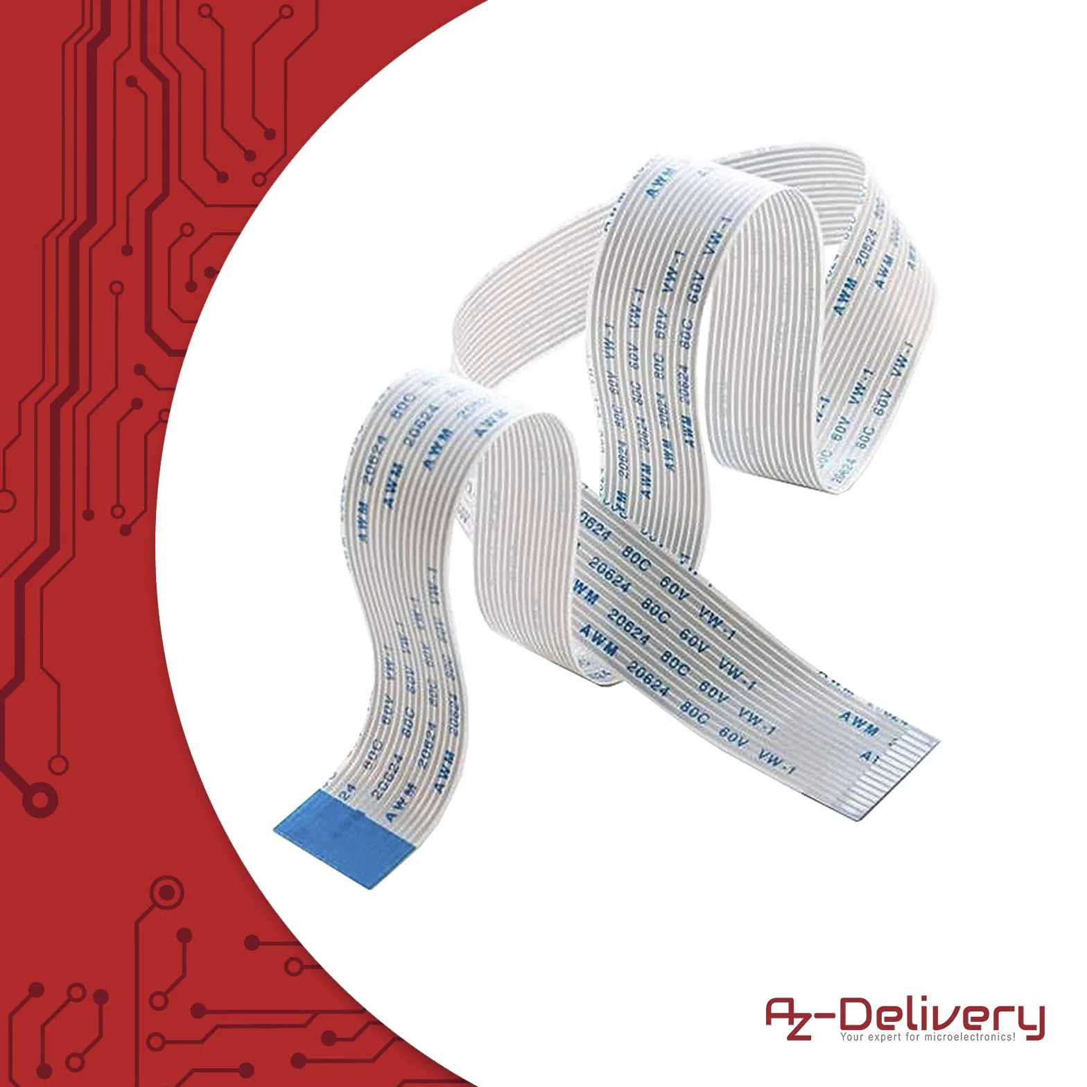 AZDelivery Wymienny przewód elastyczny 50 cm kompatybilny z kamerą/wyświetlaczem Raspberry Pi