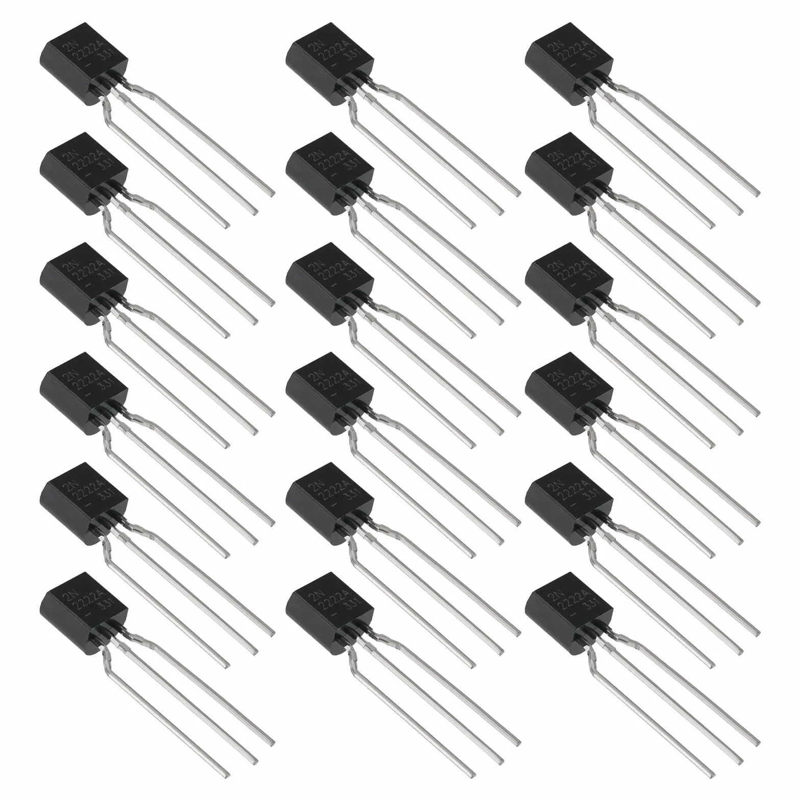The Lord of the Tools Tranzystor mocy NPN 2N2222A 2N2222 40 V 0,6 A 0,625 W TO92 kompatybilny z Arduinos kompatybilny z R-aspberry Pi czarny
