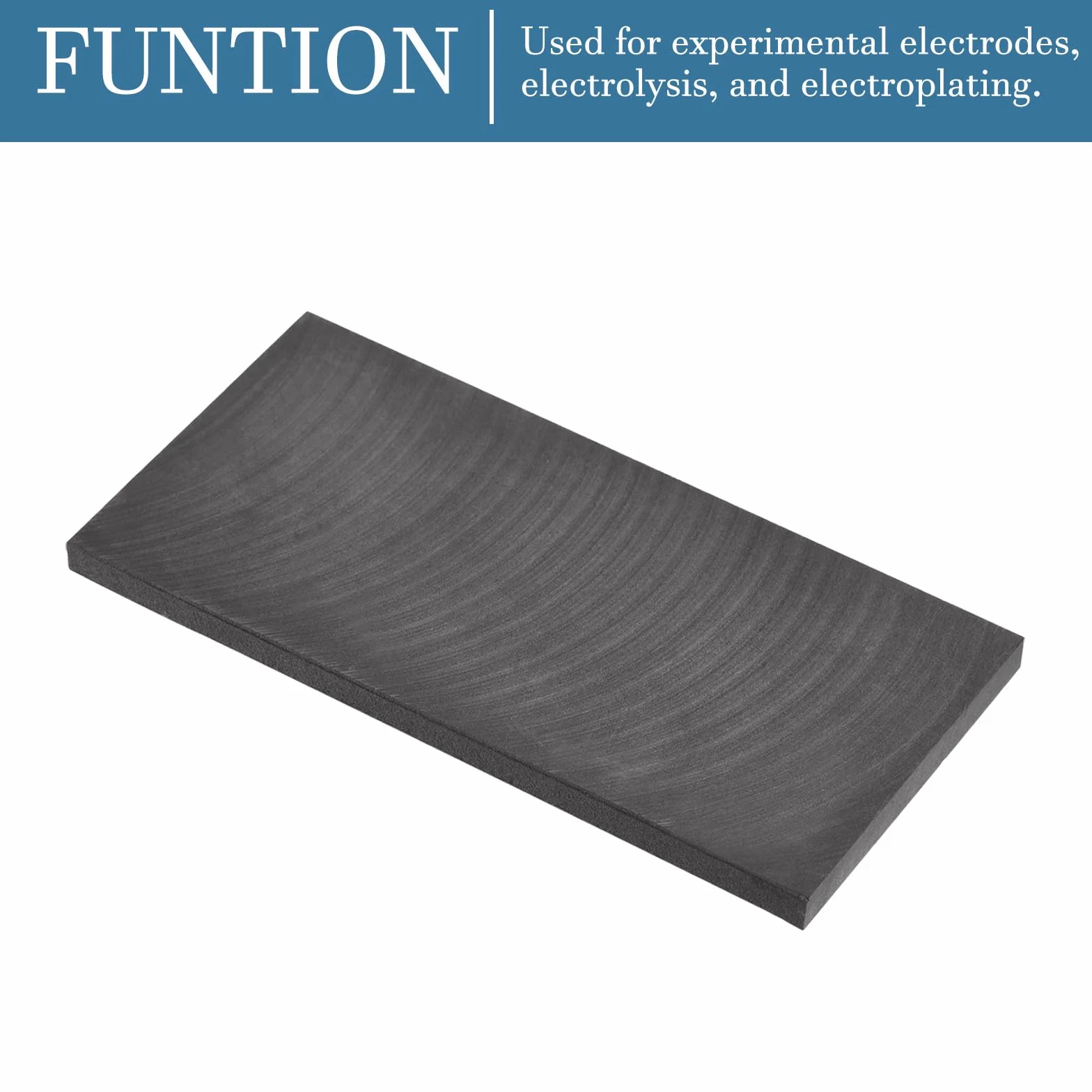 QUARKZMAN Płyta grafitowa, puste dno, bloki do eksperymentów, elektroda, biżuteria, produkcja, odlewanie, powierzchnia robocza [czarna, 100 mm x 50 mm x 5 mm]