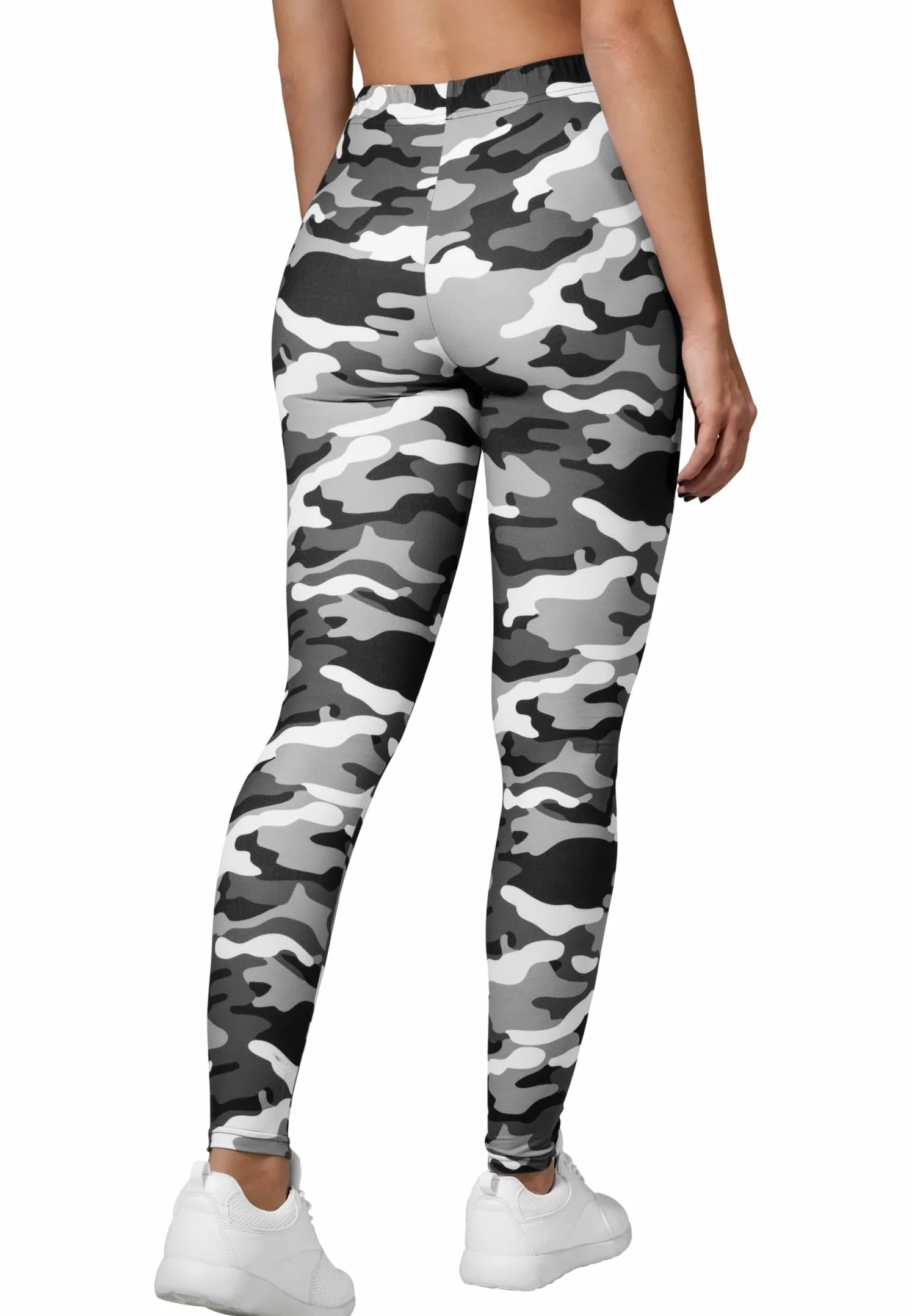 Urban Classics Camouflage Leggings Spodnie Sportowe Rozciągliwe Nadruk Wojskowy Regularny Krój Skinny Fit Kobiety