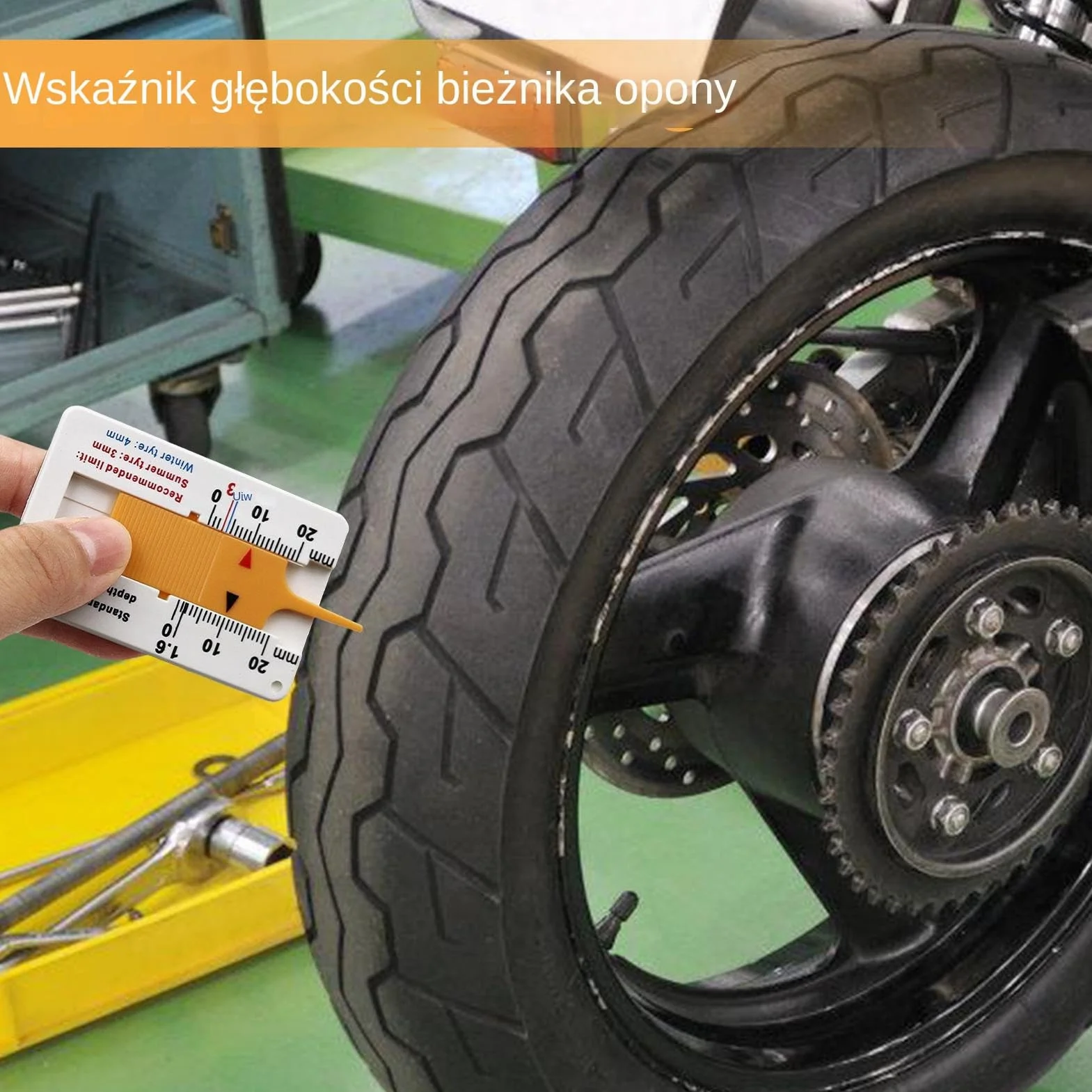 Miernik głębokości opon, miernik głębokości bieżnika opon - Wskaźnik 0-20 mm | Dokładne narzędzie do pomiaru bieżnika opony, łatwy do odczytu wskaźnik dla samochodów osobowych, ciężaro