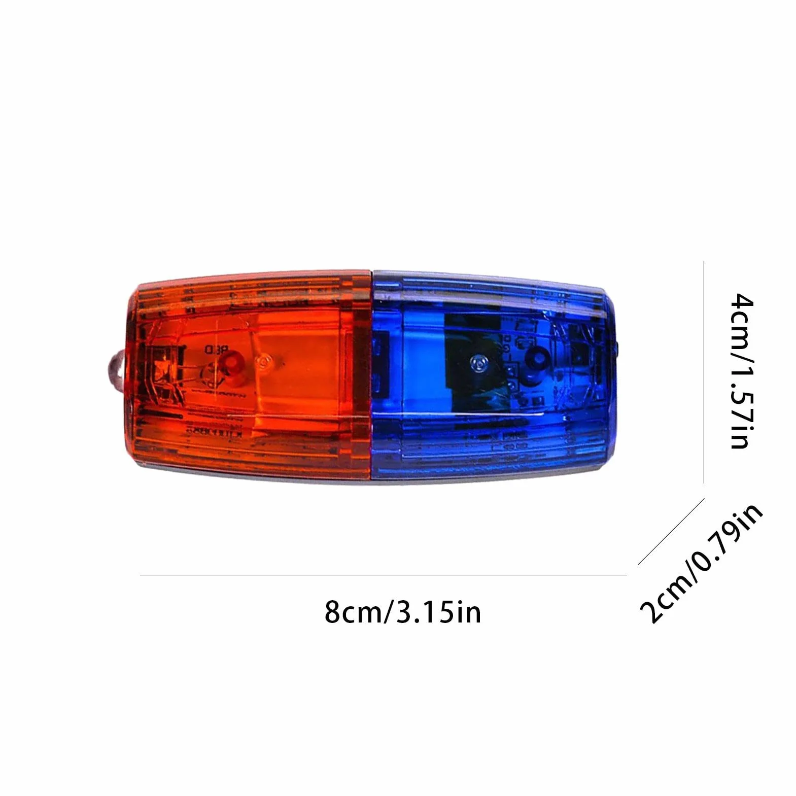 Wodoodporny klips LED, migaj?ce ?wiat? , czerwony niebieski stroboskop, lampa ?adowana przez USB, ?wiat? ostrzegawcze na rami?, czerwona niebieska lampa stroboskopowa, przezroczysta lampa z klipsem,