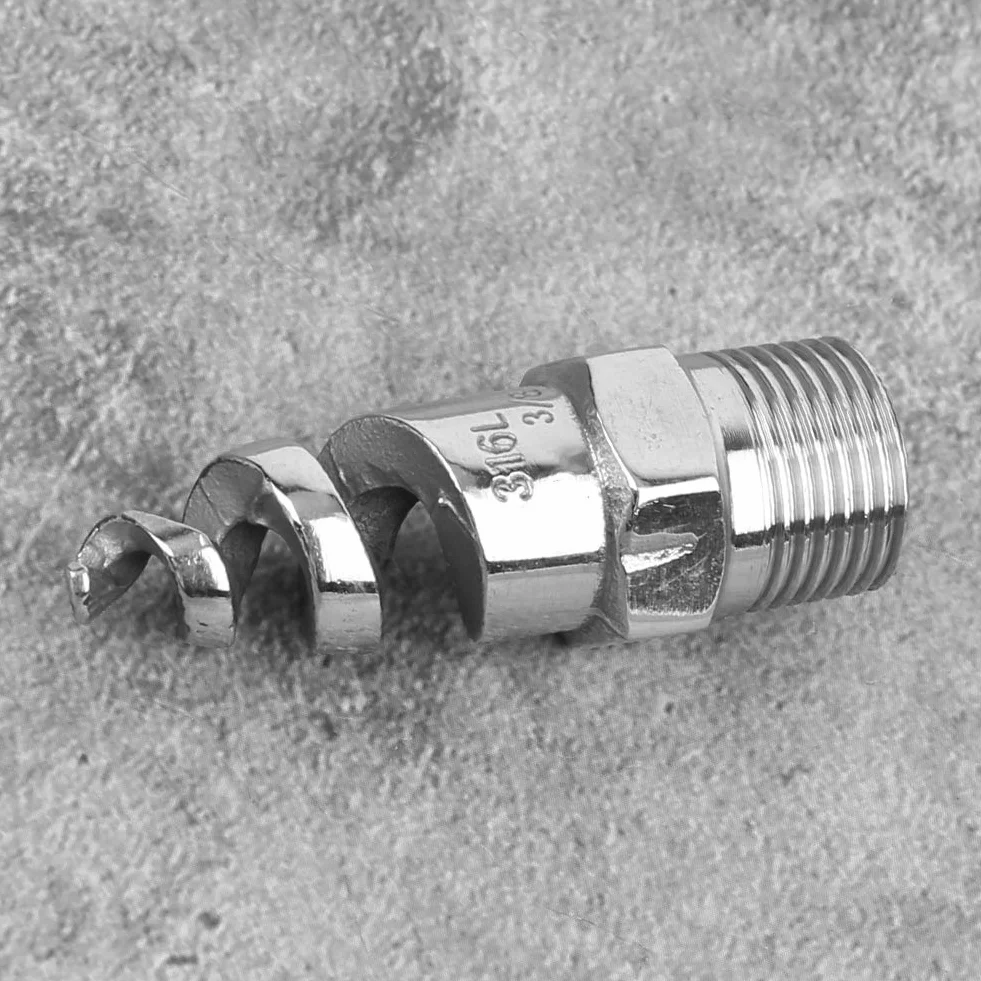 Dysza Spiralna Stal Nierdzewna Regulowany Kąt 60°-180° Przyłącze G3/8 DN10 Zapobiegająca Zatykaniu Kompaktowa Do Spryskiwania Ogrodu