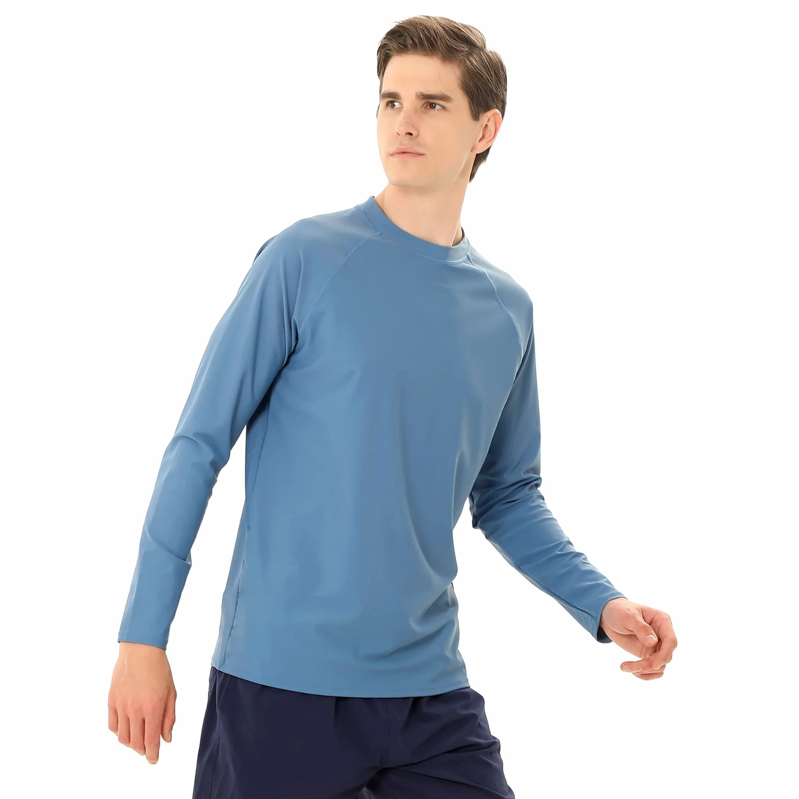 Męska koszulka anty-UV z długim rękawem Rashguard UPF 50+ top strój kąpielowy koszulka sportowa szybkoschnąca