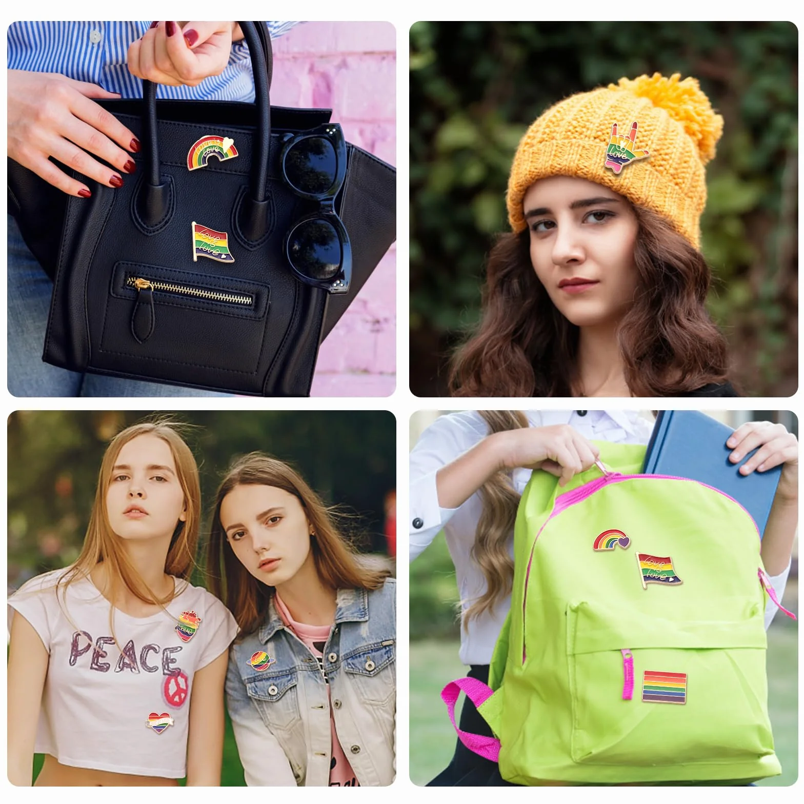9 Sztuk Przypinka z Duma, Teczowa Duma Flaga Odznaka Gej LGBT Emalia Przypinki Duma Ally Pin Biseksualna Broszka dla Mezczyzn Kobiety Transplciowe Torby na Ubrania Kapelusze