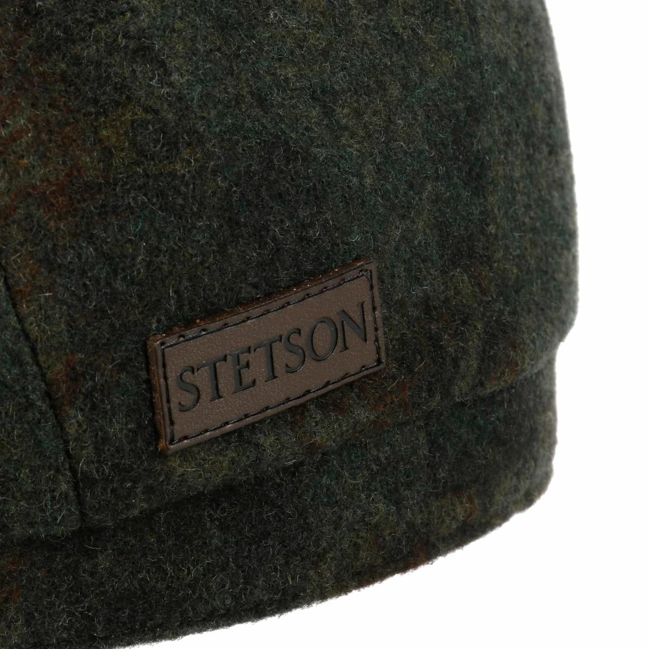 Stetson Hatteras Dark Paisley płaska czapka z daszkiem, męska czapka balonowa, wyprodukowana w UE, z daszkiem, na jesień, zimę, jesień, zimę, rozmiar S (54-55 cm), ciemnooliwkowa