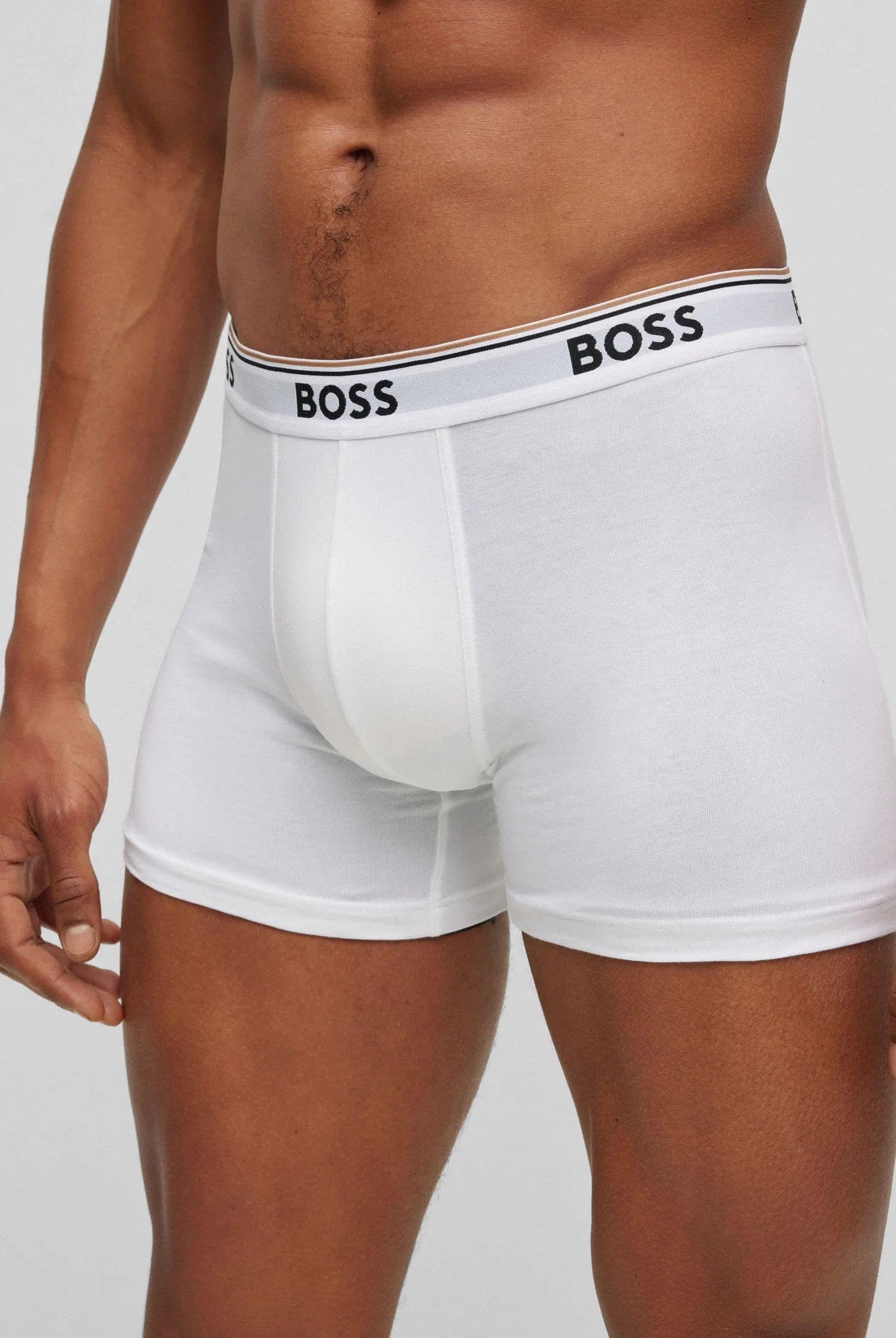 BOSS bokserki męskie, White100, M, 3 pary