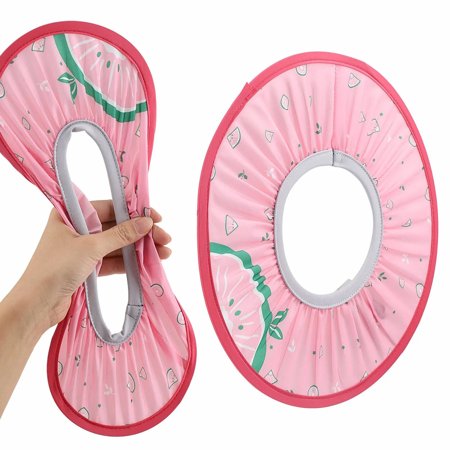Czapka z Daszkiem dla Niemowląt, Czepek do Kąpieli z Daszkiem do Prania (PINK)
