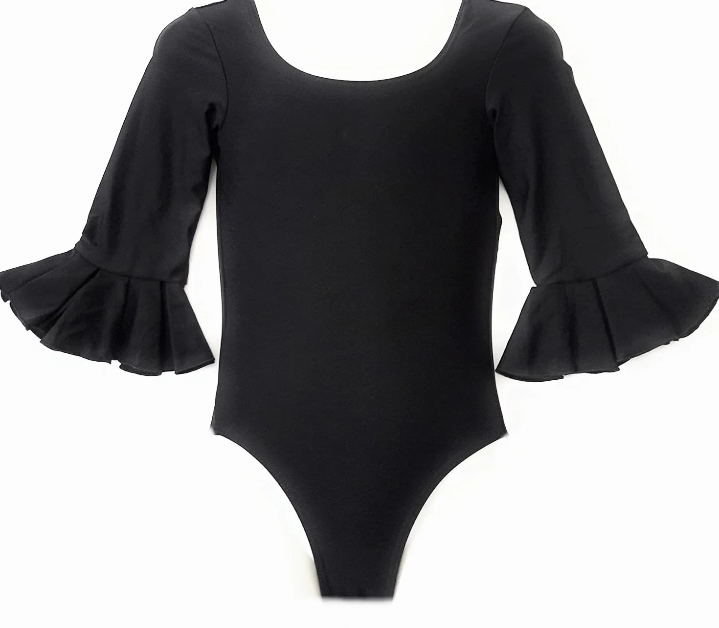 Body do flamenco dla dorosłych czarne