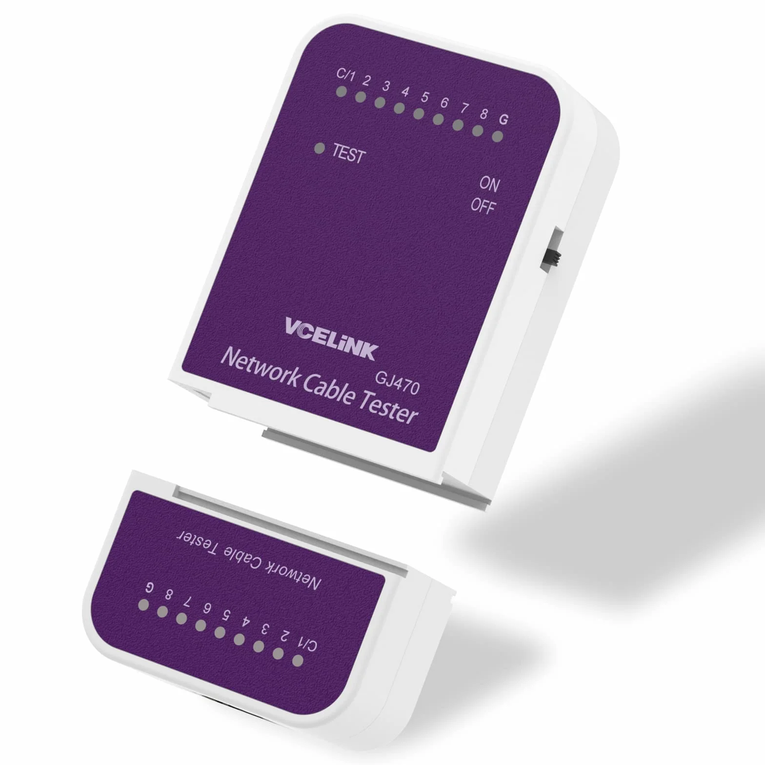 VCELINK Tester sieci, tester kabli, odłączany pilot sieciowy, tester Rj45 do kabli Cat8, Cat7, Cat6, Cat6a, Cat5, Cat5e, Cat5e