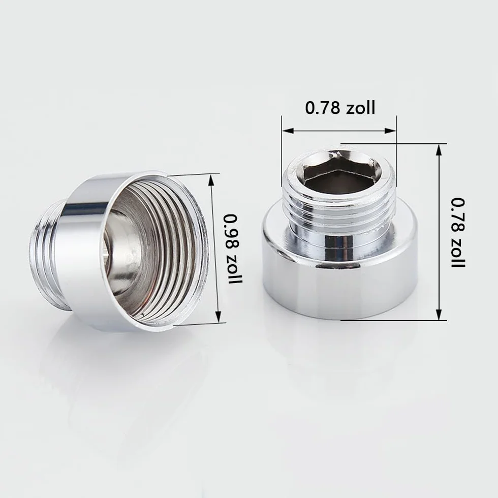Dreamil Gwint wewnętrzny 3/4" na gwint zewnętrzny 1/2", łącznik rurowy, wysokiej jakości miedziany adapter węża prysznicowego, reduktor, podwójne połączenie śrubowe do podłączenia wody, węża