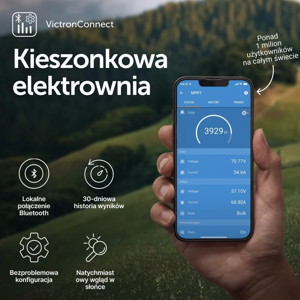 Victron Energy SmartSolar MPPT 75V 10 amp 12/24-Volt Kontroler Ładowania Słonecznego (Bluetooth)