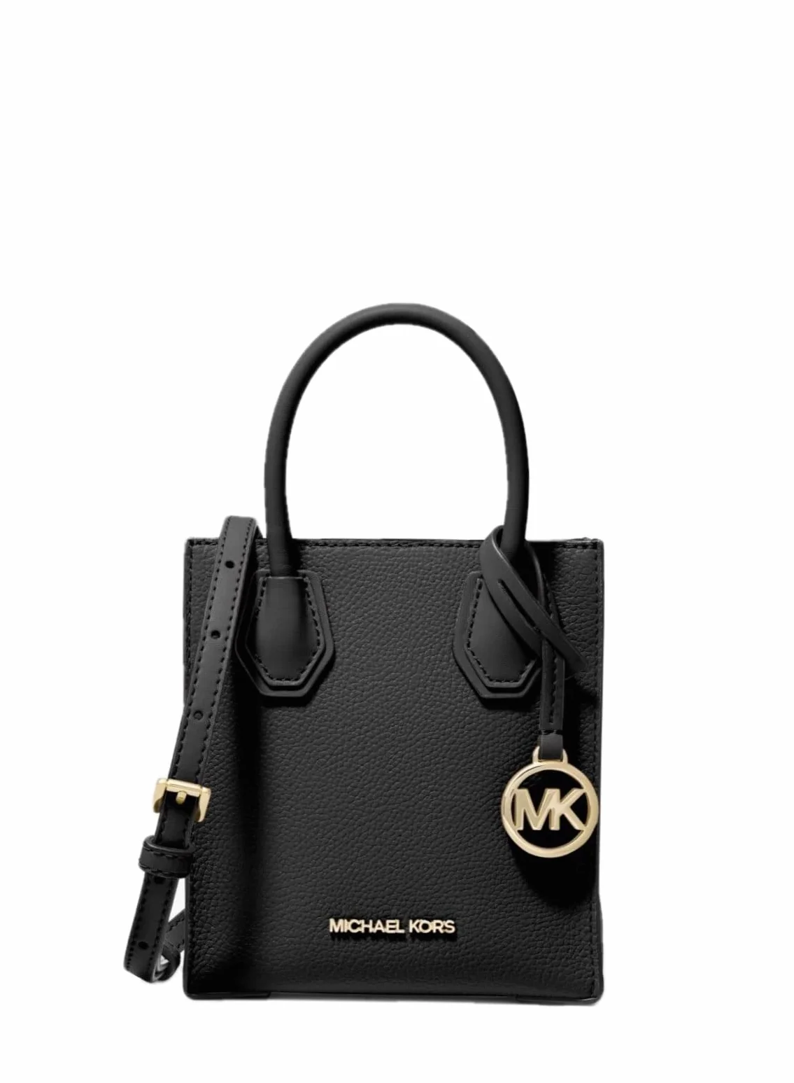 Michael Kors Mercer bardzo mała torba crossbody ze skóry kamyczkowej