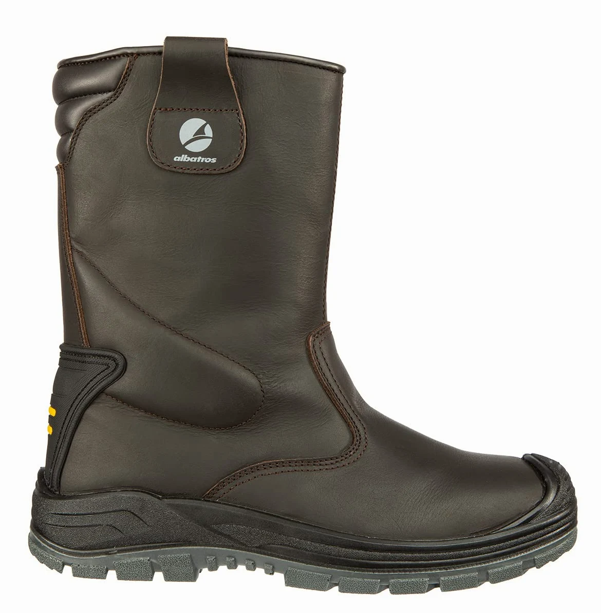 ALBATROS RIGGER BOOT S3 SRC buty ochronne z ciep?? podszewk? ze sztucznego futra i wy?cie?anym obszarem kostki, ochrona przed przebiciem, izoluj?ce zimno m?skie, br?zowy, 40 EU