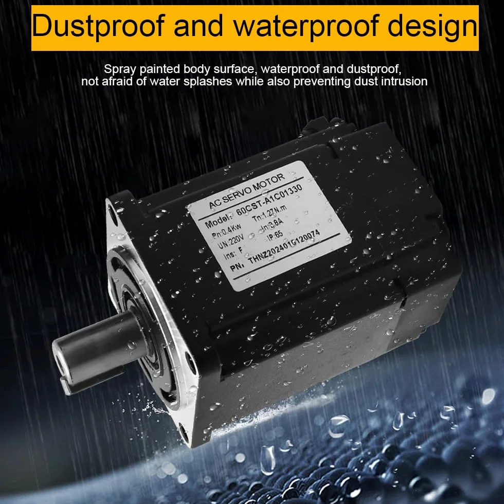 Silnik serwo 60CST-A1C01330 400W 1.27N.m 2.8A AC Servo Drive HTNC-C30S-L15A-RABN-B Driver resistance 220V RS485 o wysokiej precyzji sterownik serwo magnetyczne (400W)