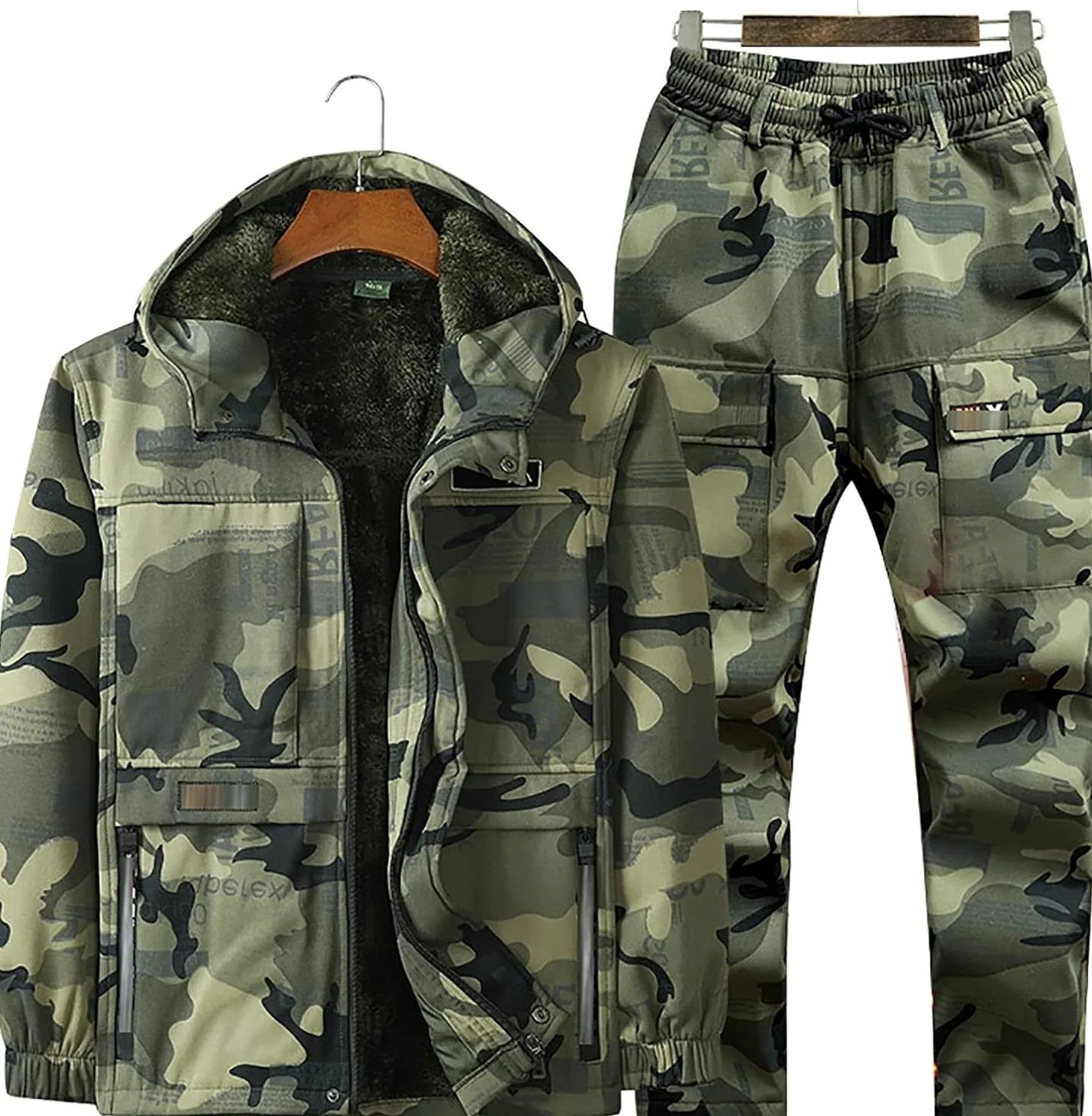 Męski mundur wojskowy ACU Camo kurtka i spodnie gruby ciepły strój Cp Camo mundury dla armii Airsoft Paintball polowanie, żółty, XXL