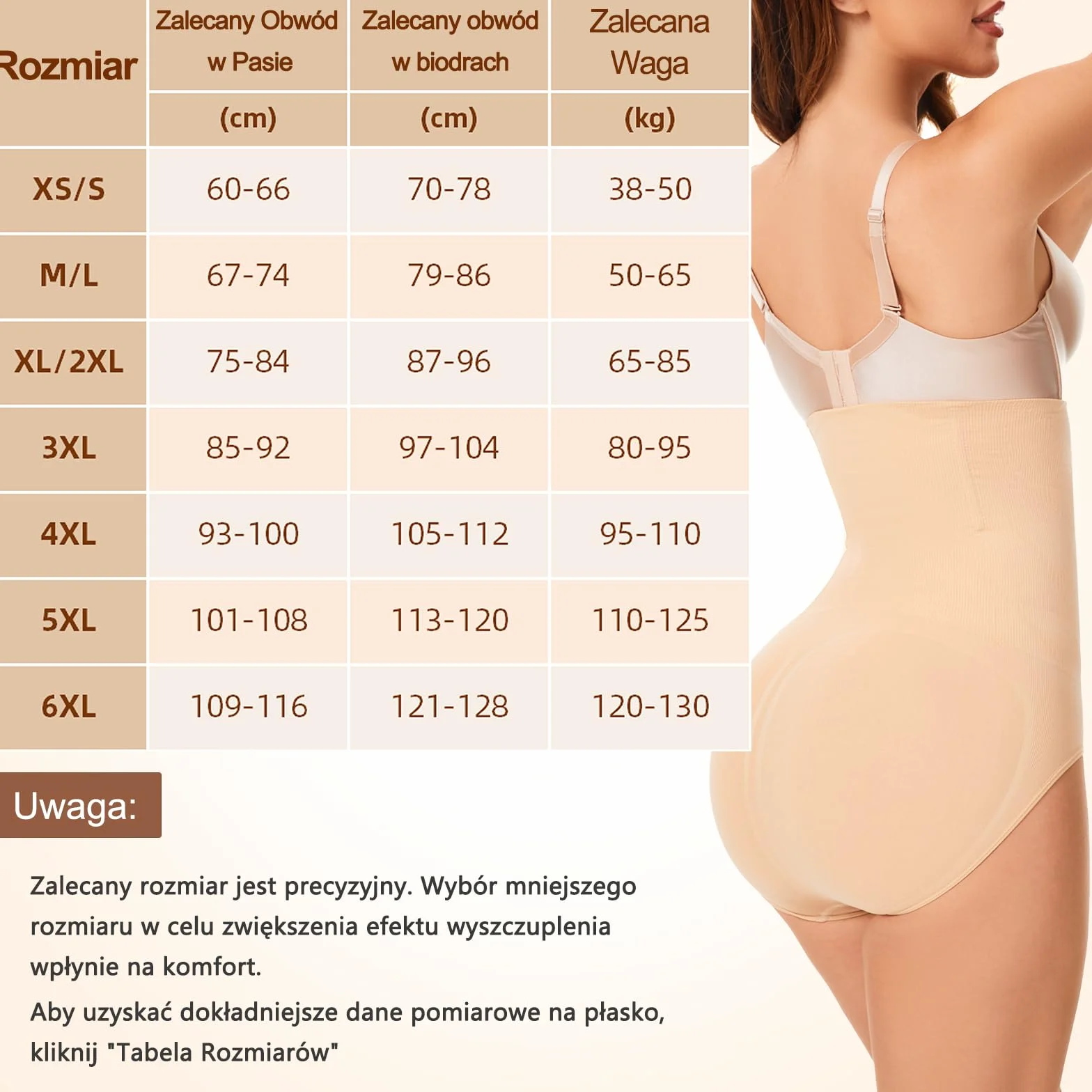 Damskie majtki modelujące z wysokim stanem, kontrola brzucha, bezszwowa bielizna korygująca sylwetkę, 90% nylon