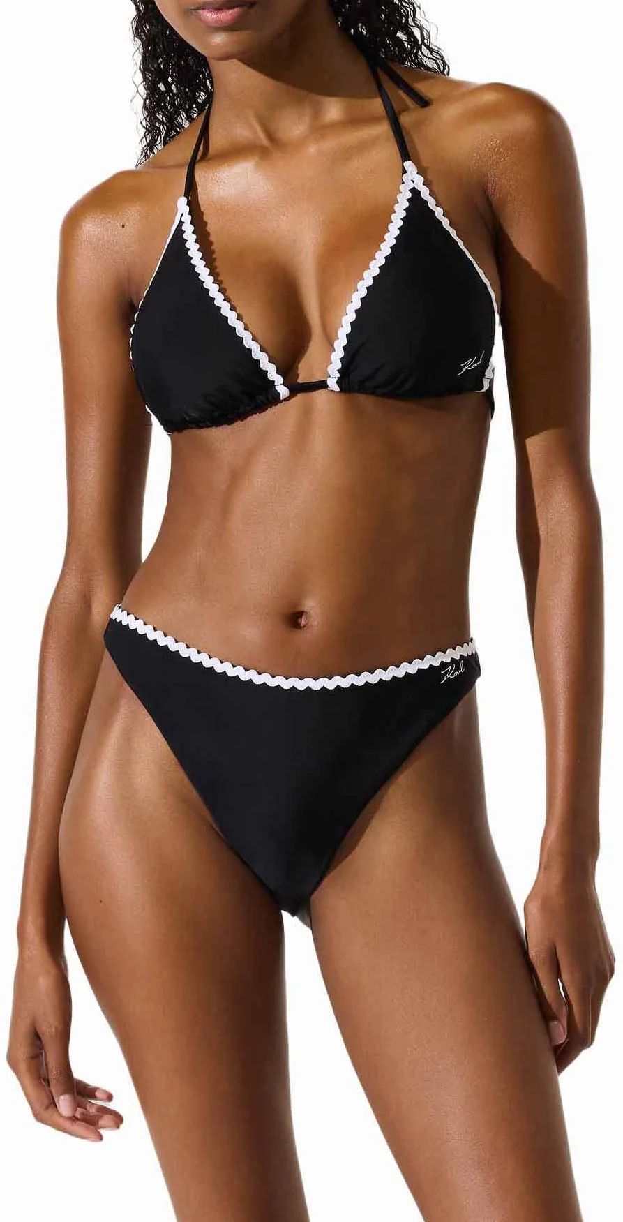 Karl Lagerfeld Kobiety Dół bikini Signature Scallop Cheeky