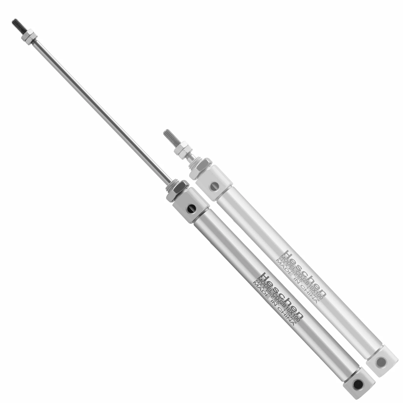 Heschen Slim cylinder pneumatyczny CDJ2B 10-100 M5 port 10 mm otwór 100 mm skok 100 mm
