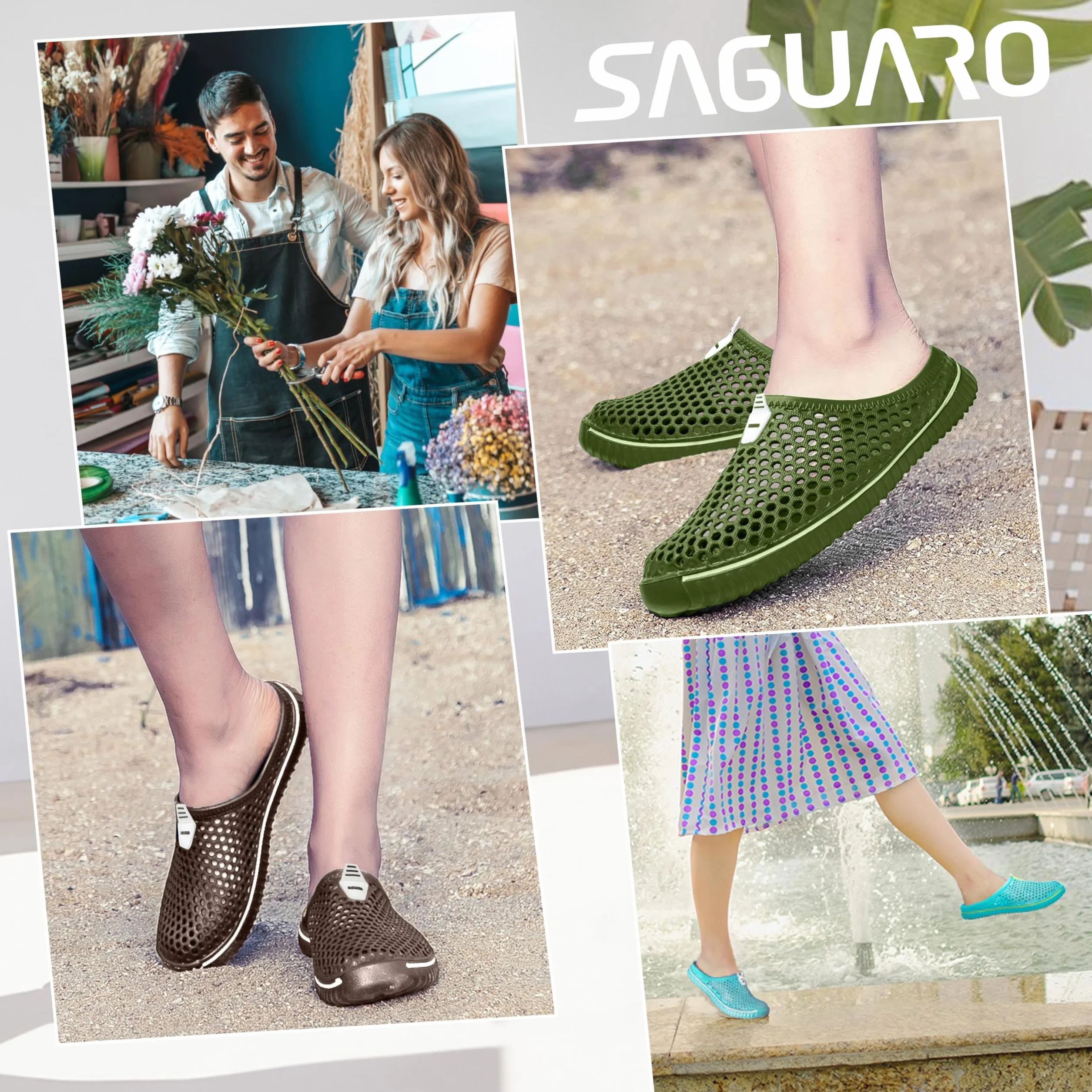 SAGUARO Unisex chodaki kapcie letnie buty plażowe