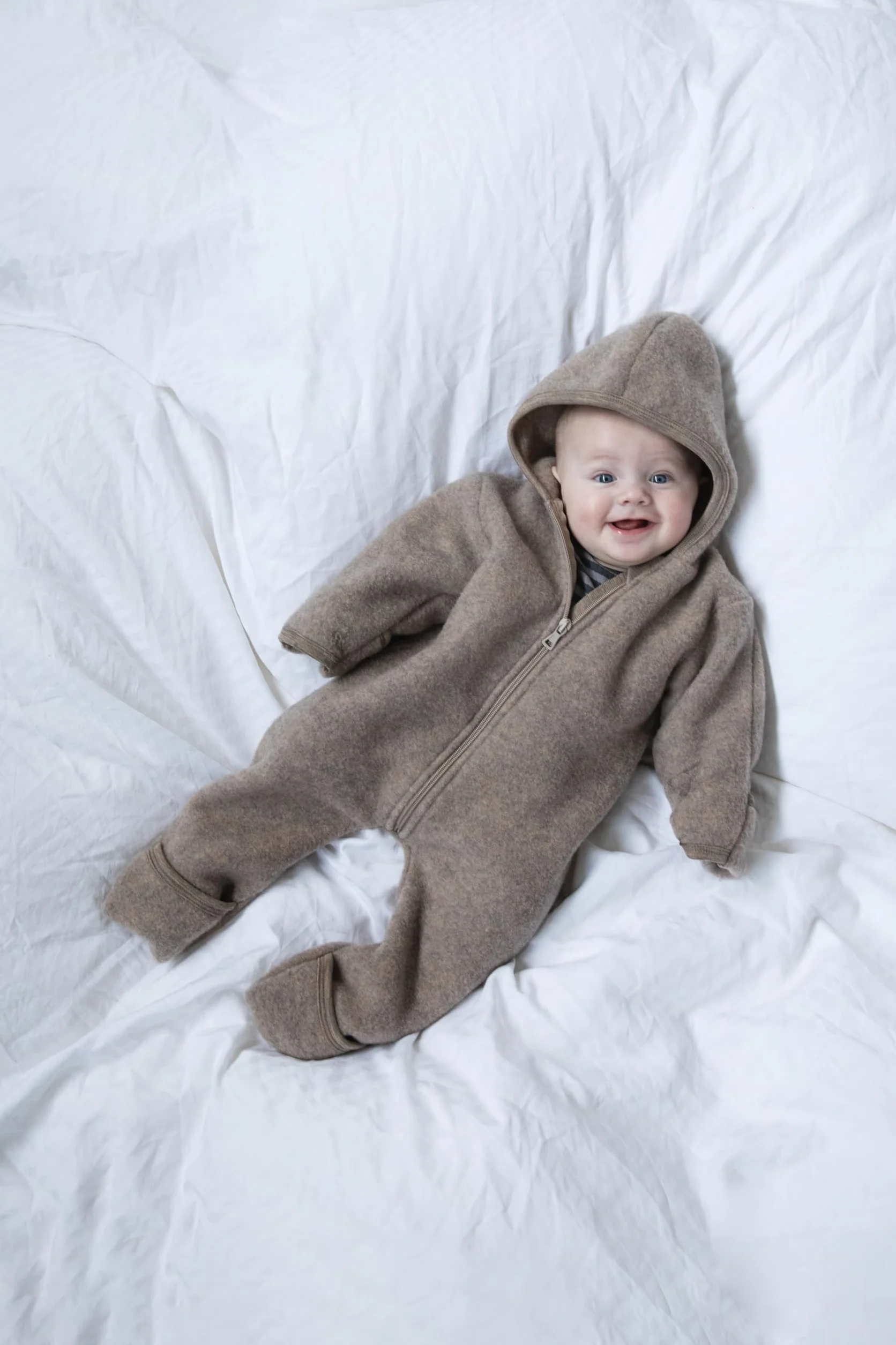 Engel Wełniany kombinezon zimowy z polaru Newborn Baby 100% wełna