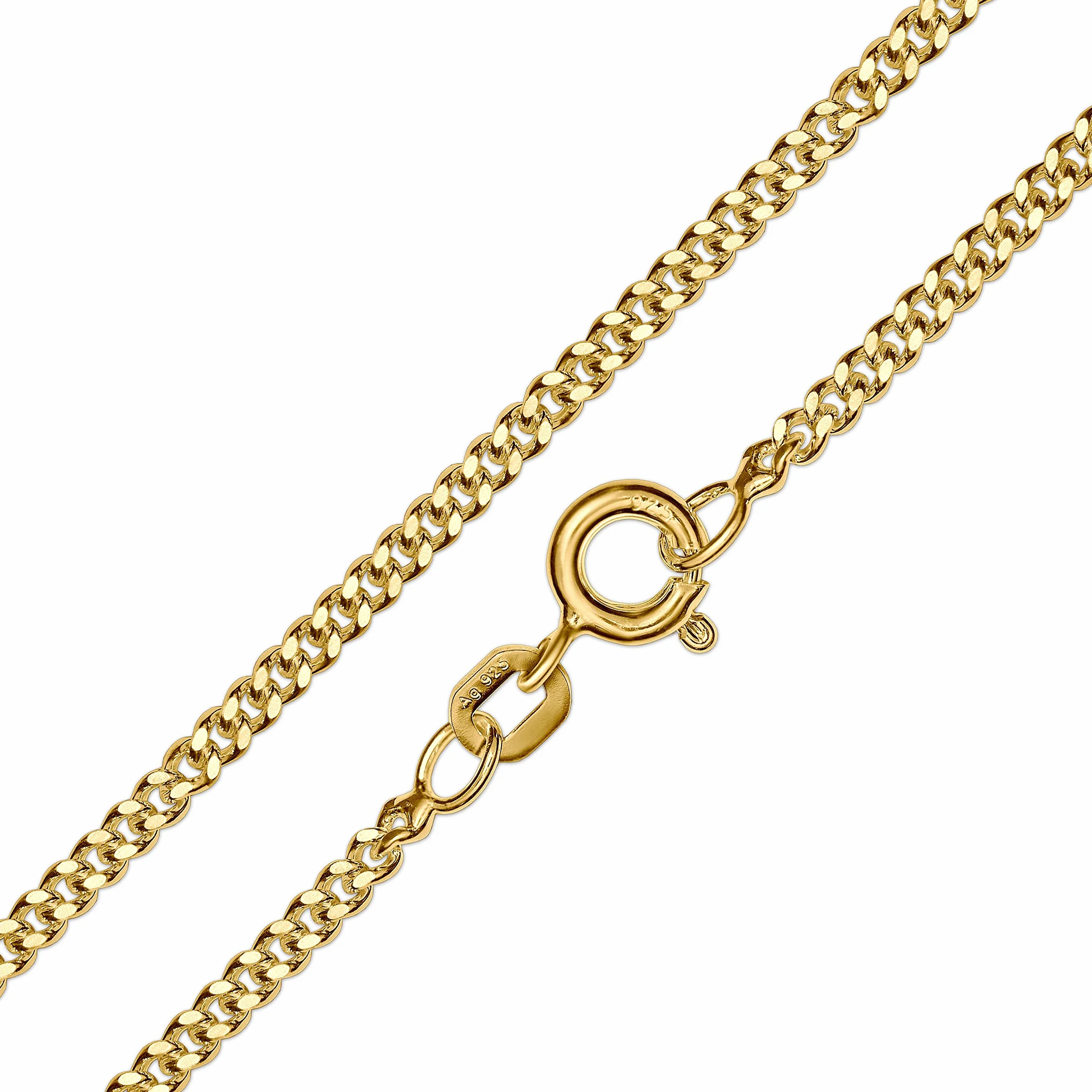 CLEVER SCHMUCK Złoty łańcuszek dla dzieci, mały krzyżyk, 15 mm, prosty, błyszczący, delikatny łańcuszek pancerka 40 cm, oba złoto próby 333, 8 karatów, w etui na biżuterię